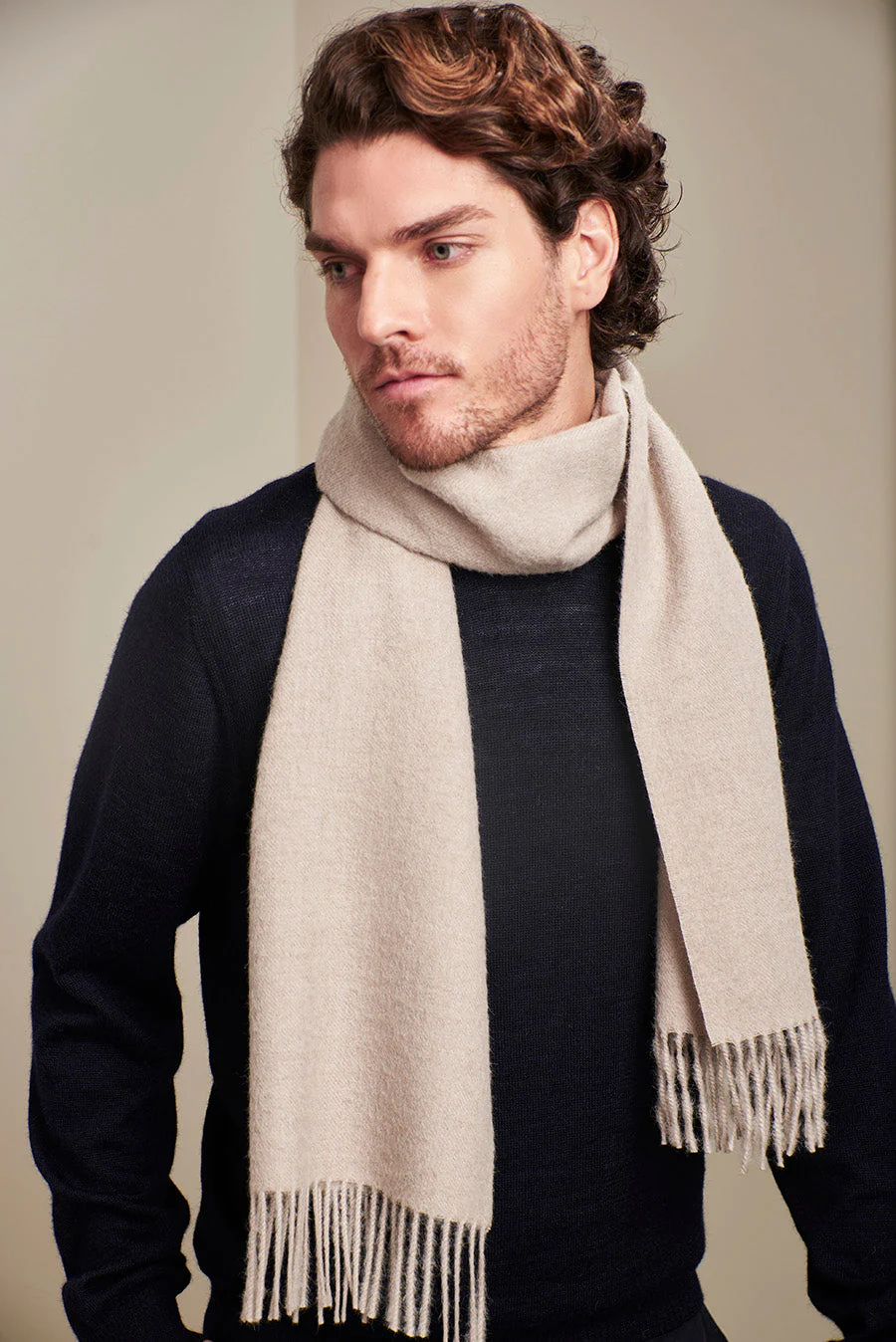 Adrian Scarf Baby Alpaca Color Polvo - Image 4