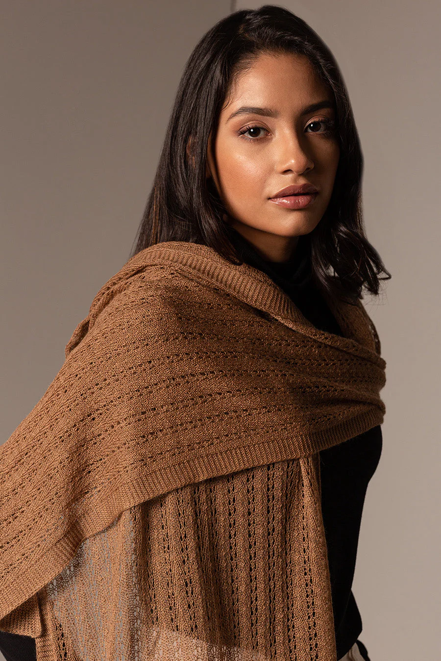 Brisa Scarf Alpaca 16 Color Camel - Image 3