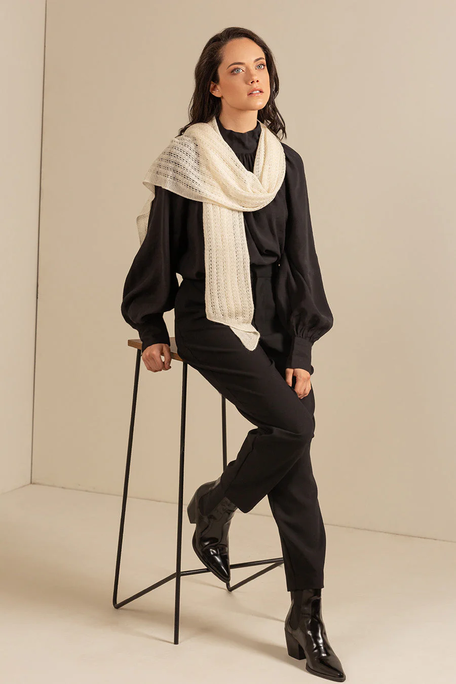 Brisa Scarf Alpaca 16 Color Ecru