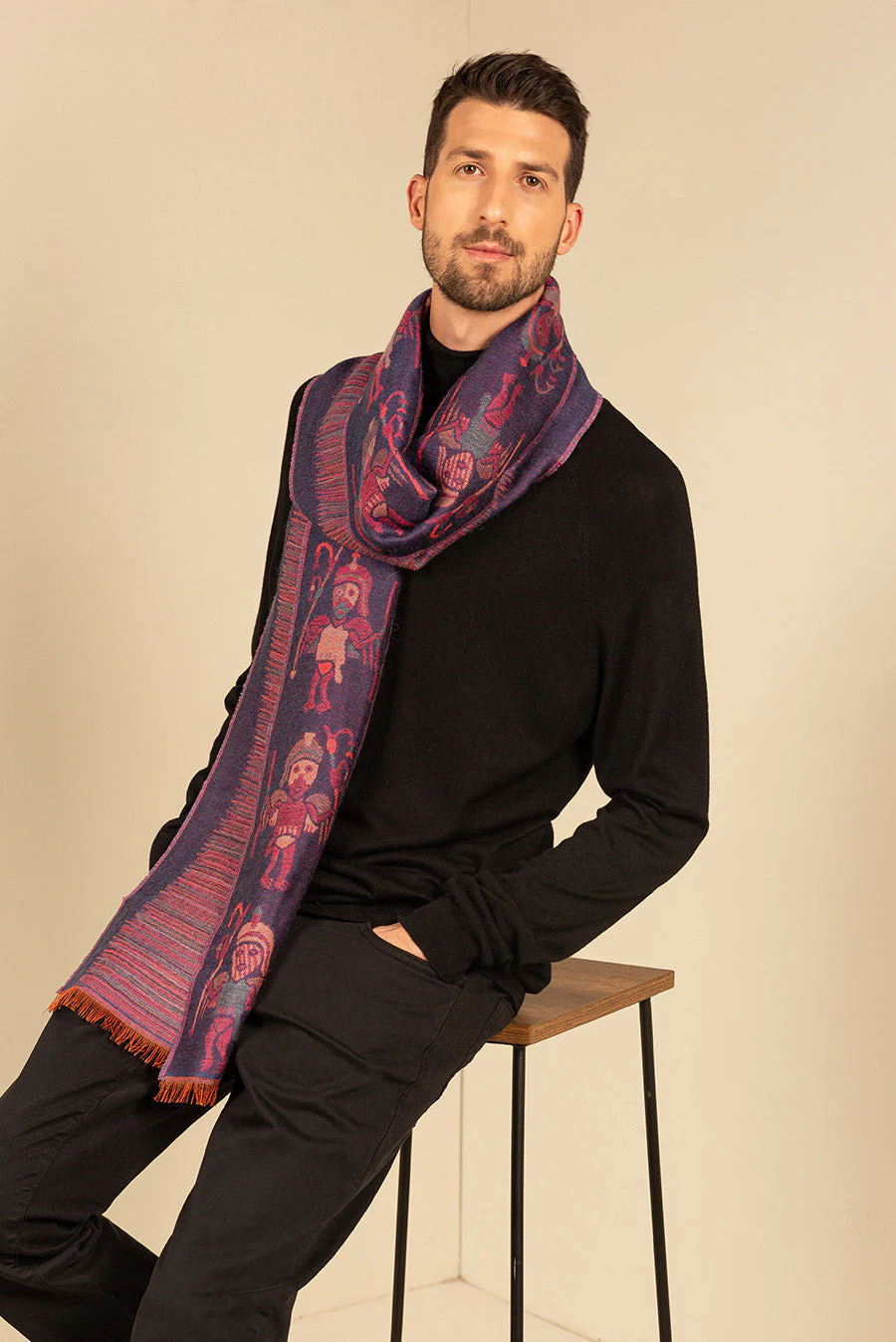 Nazca - 15 Scarf Baby Alpaca Color Morado - Image 8