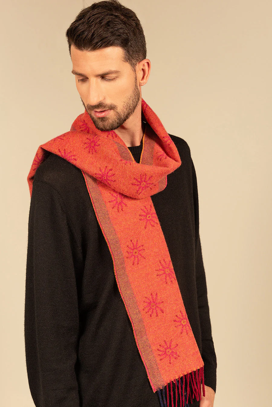 Nazca - 18 Scarf Baby Alpaca Color Red - Image 13