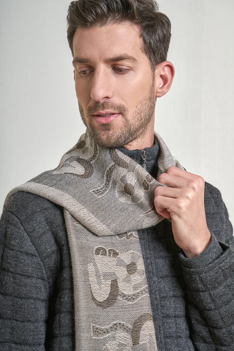 Nazca - 39 Scarf Baby Alpaca Color Beige - Image 6