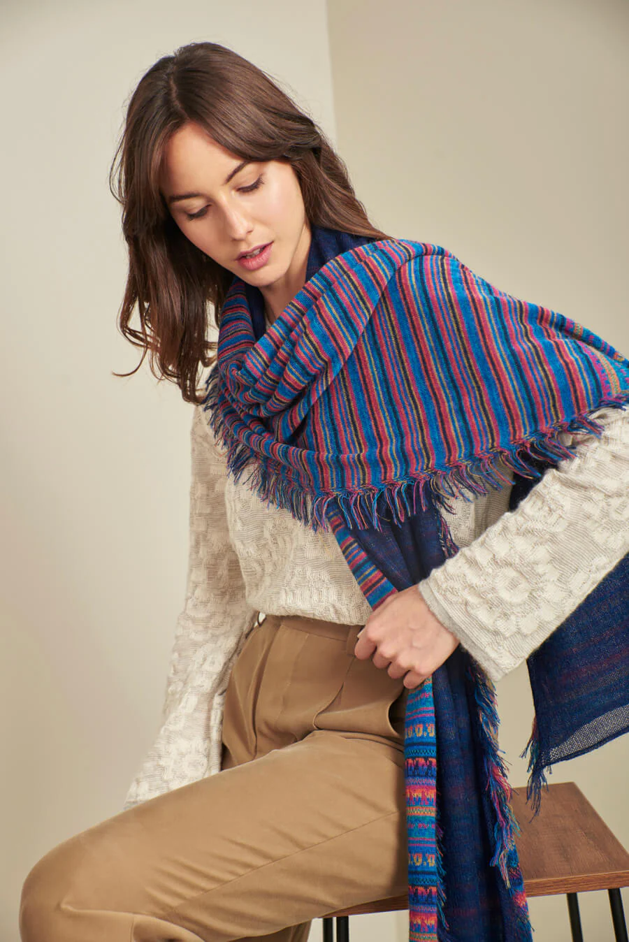 Pluma Scarf Baby Alpaca Color Astral - Image 3