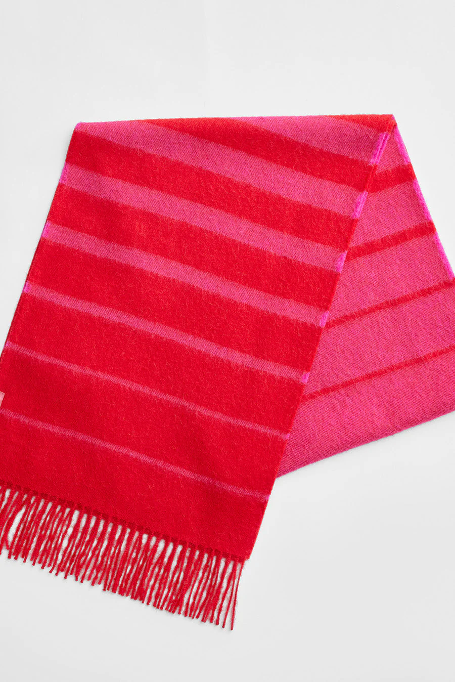 Tadeo Scarf Baby Alpaca Color Red & Fucsia - Image 2