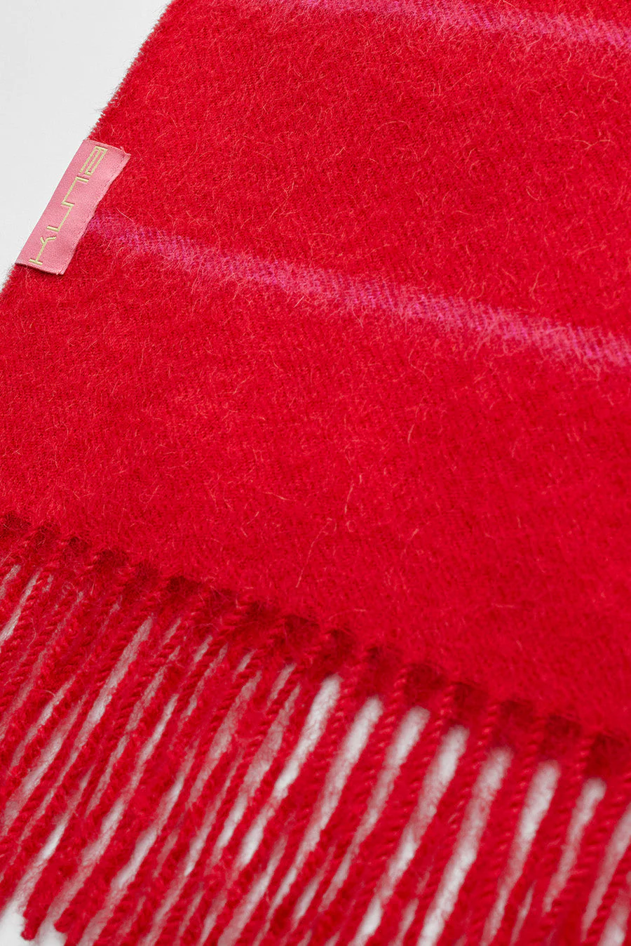 Tadeo Scarf Baby Alpaca Color Red & Fucsia - Image 6