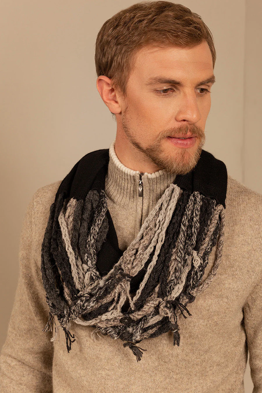 Tralala Scarf Baby Alpaca Color Black - Image 5