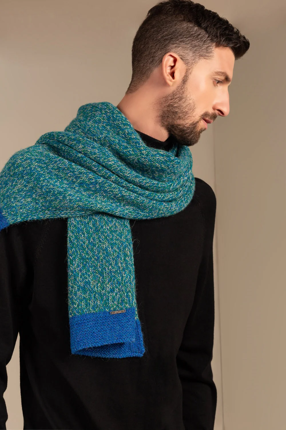 Undo Scarf Baby Alpaca Color Fiume & Carrusel - Image 4