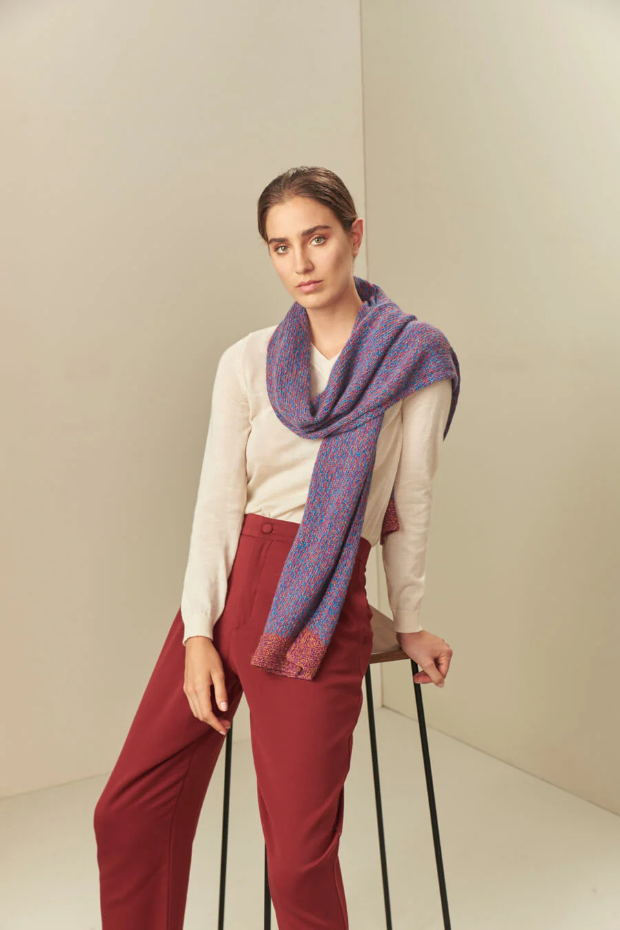 Undo Scarf Baby Alpaca Color Glory & Circus - Image 2