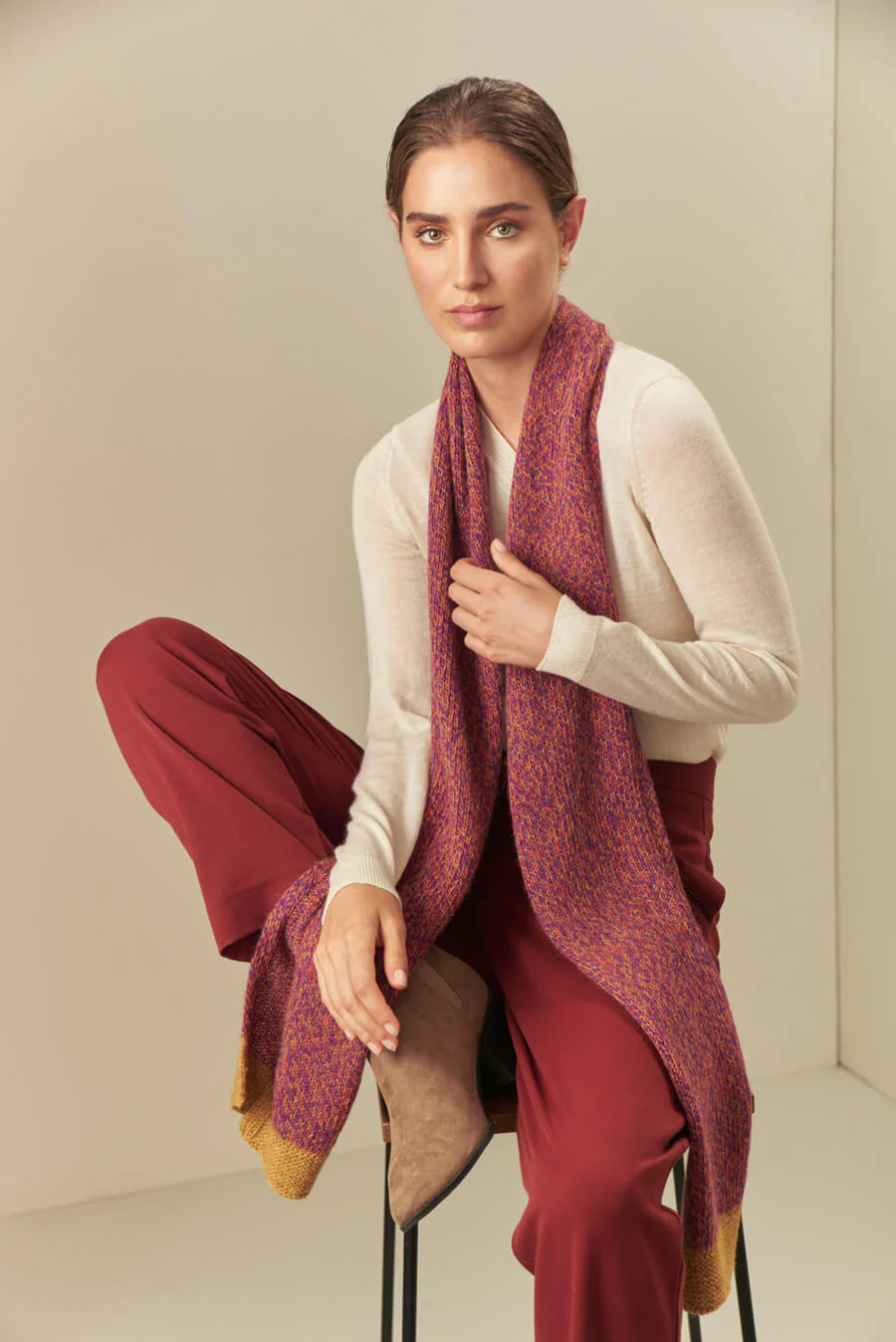 Undo Scarf Baby Alpaca Color Oropel & Glory - Image 2