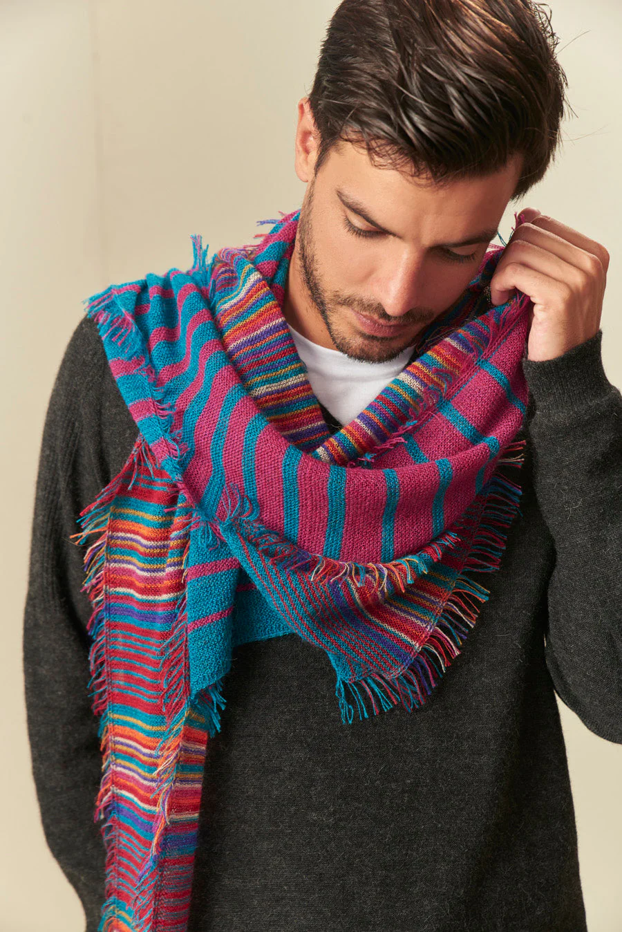 Upi Scarf Baby Alpaca Color Diesel - Image 4