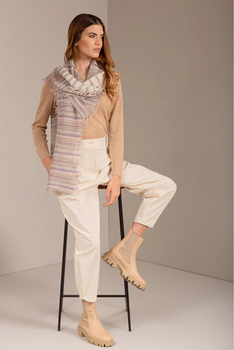 Upi Scarf Baby Alpaca Color Natural - Image 2