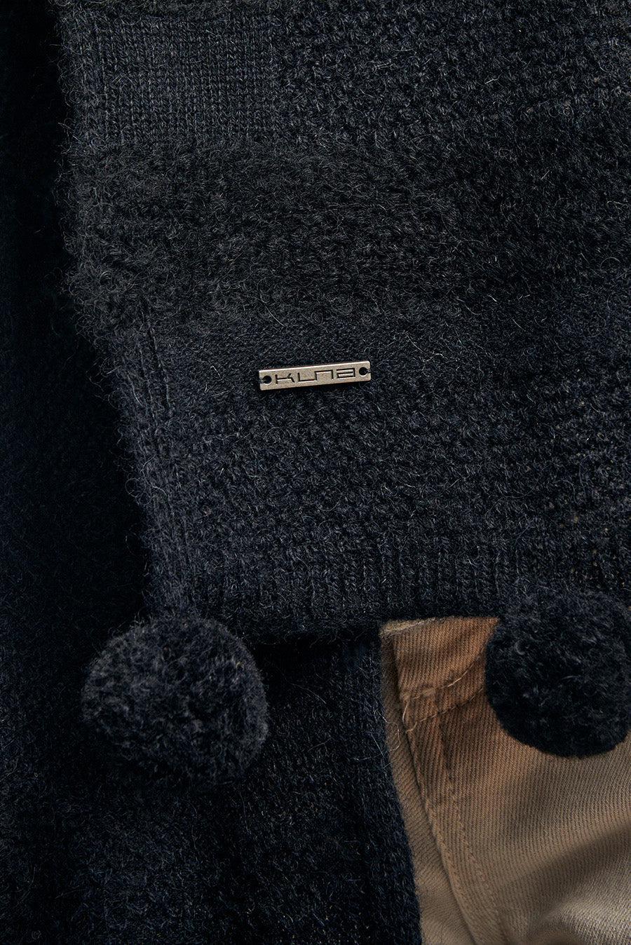 Wannabe Scarf Scarf Baby Alpaca Color Black - Image 4
