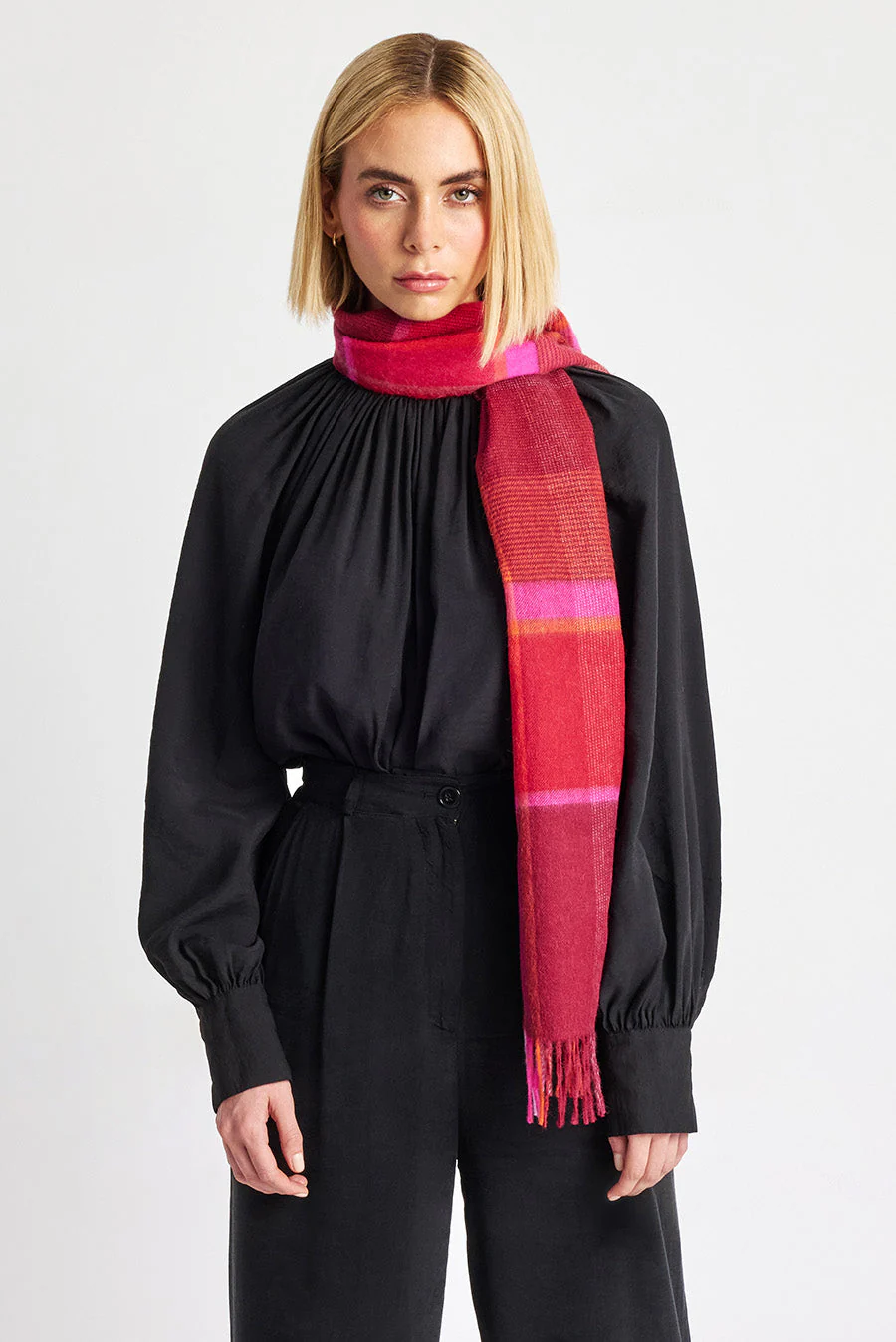 Weimar Scarf Baby Alpaca Color Guinda