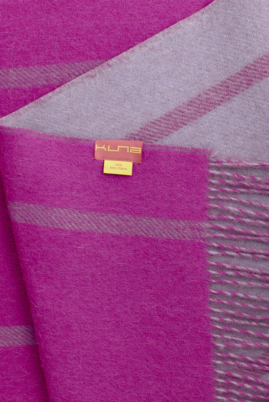 Weinstein Scarf Baby Alpaca Color Fucsia & Lila - Image 9