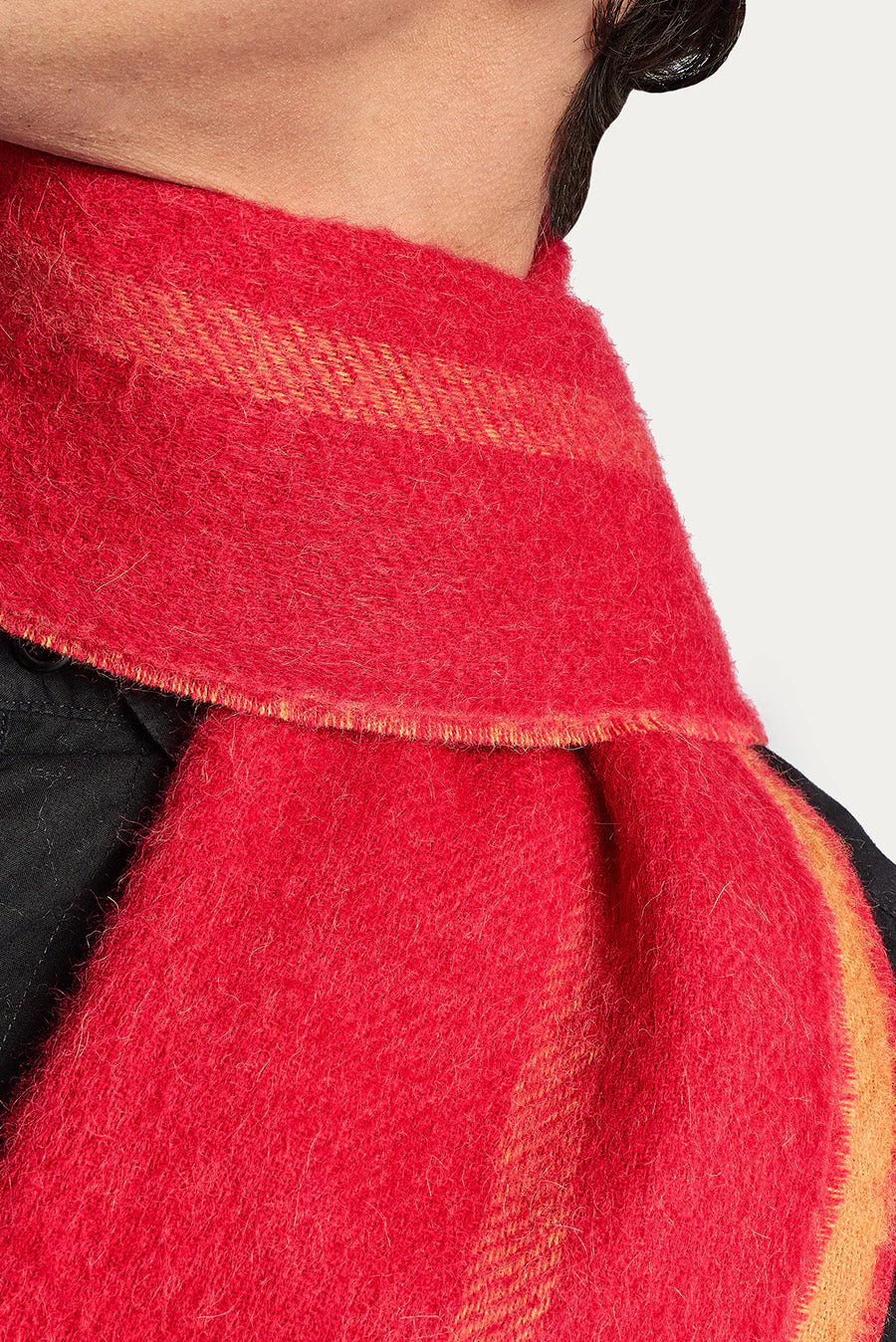 Weinstein Scarf Baby Alpaca Color Red & Melon - Image 8