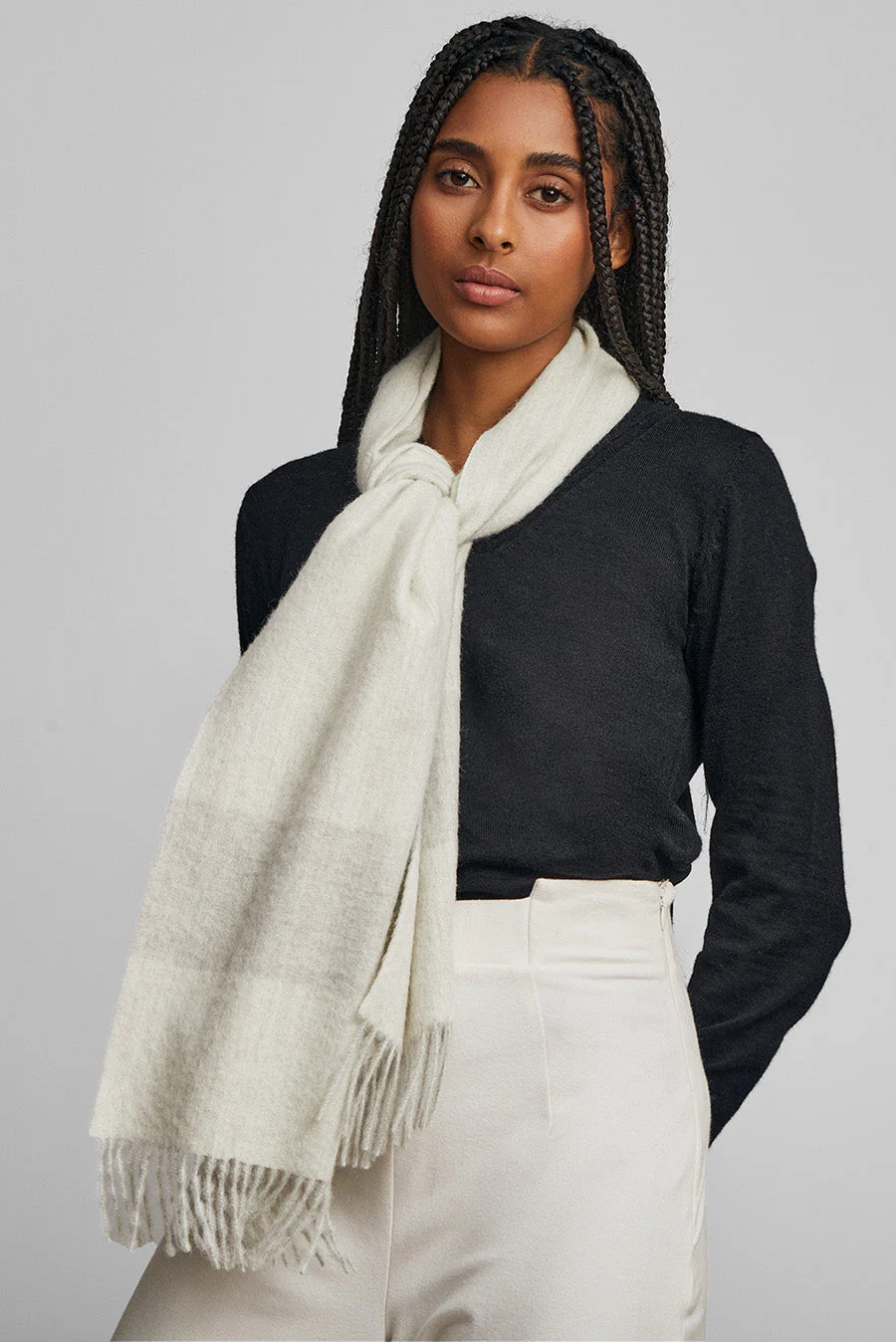 Welche Scarf Baby Alpaca Color Grey - Image 2