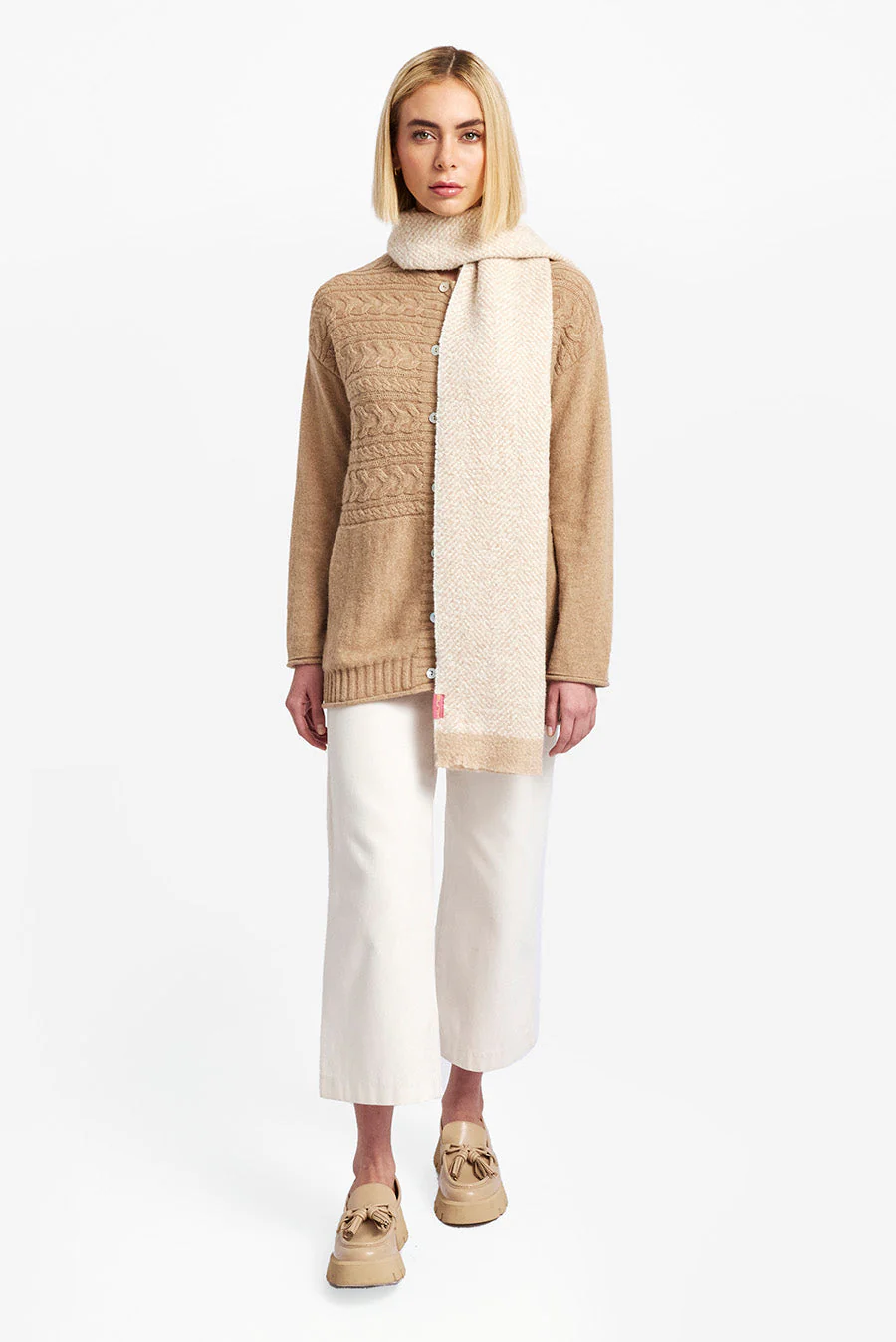 Wenn Scarf Baby Alpaca & Wool Color Beige