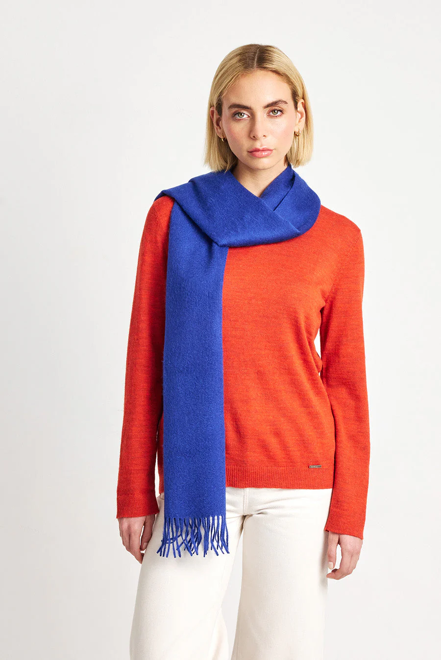 Wenzell Scarf Baby Alpaca Color Blue