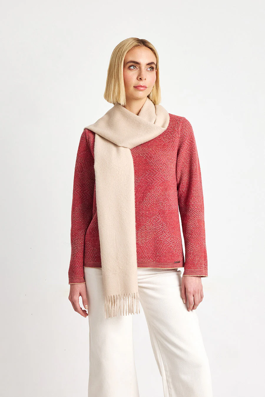 Wenzell Scarf Baby Alpaca Color Beige