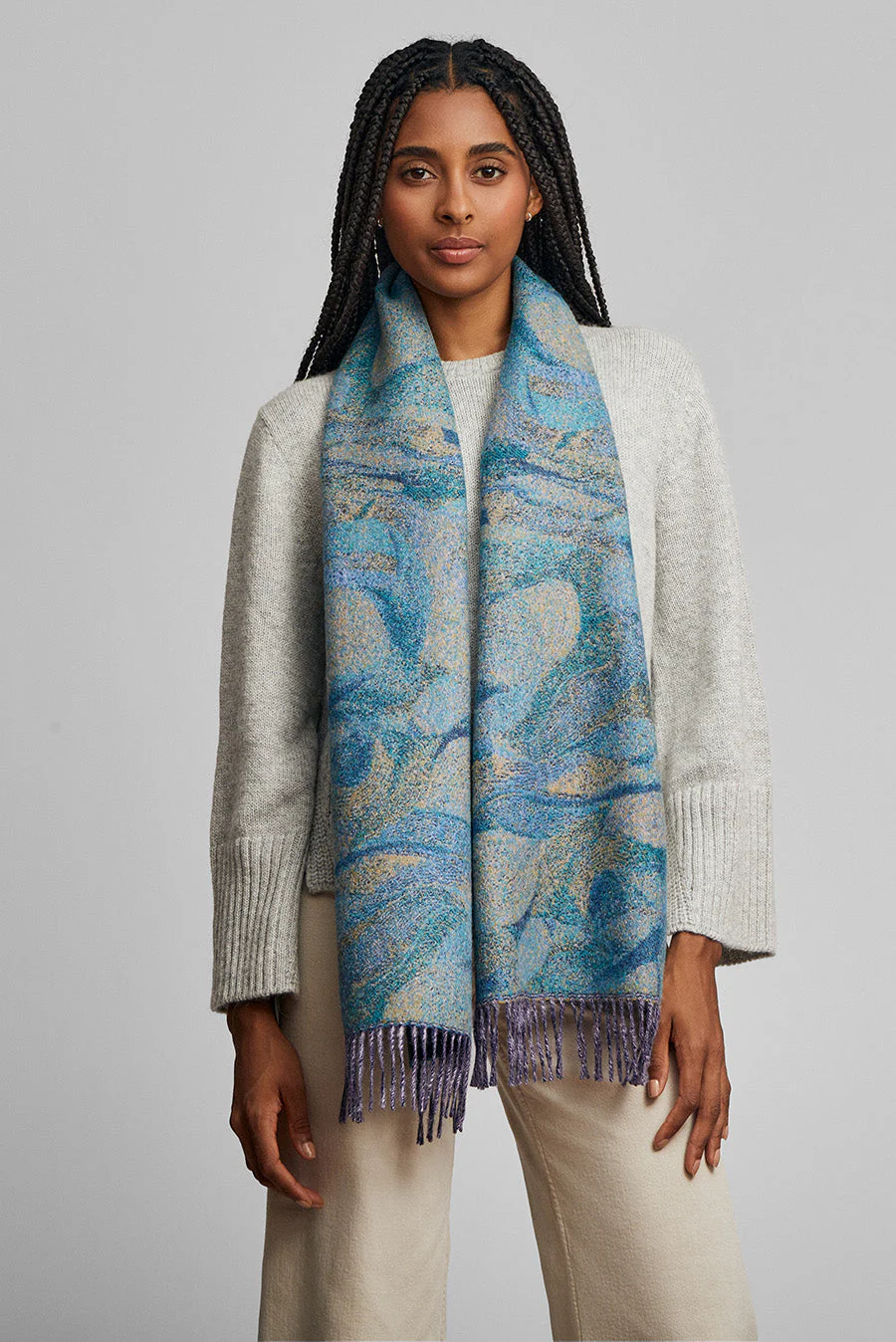 Willing Scarf Baby Alpaca Color Blue - Image 2