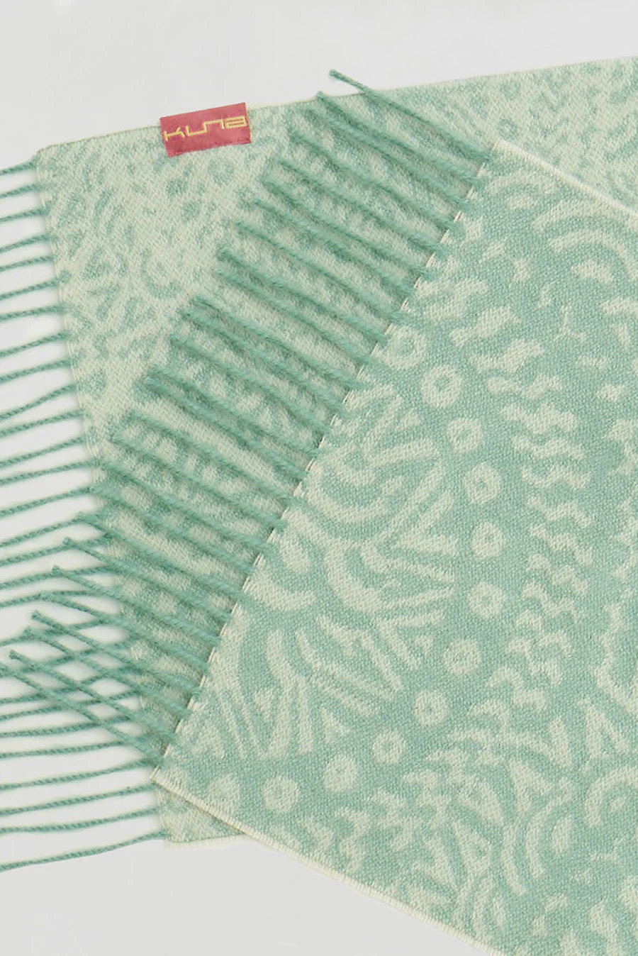 Wine Scarf Baby Alpaca Color Verde & Agua - Image 6