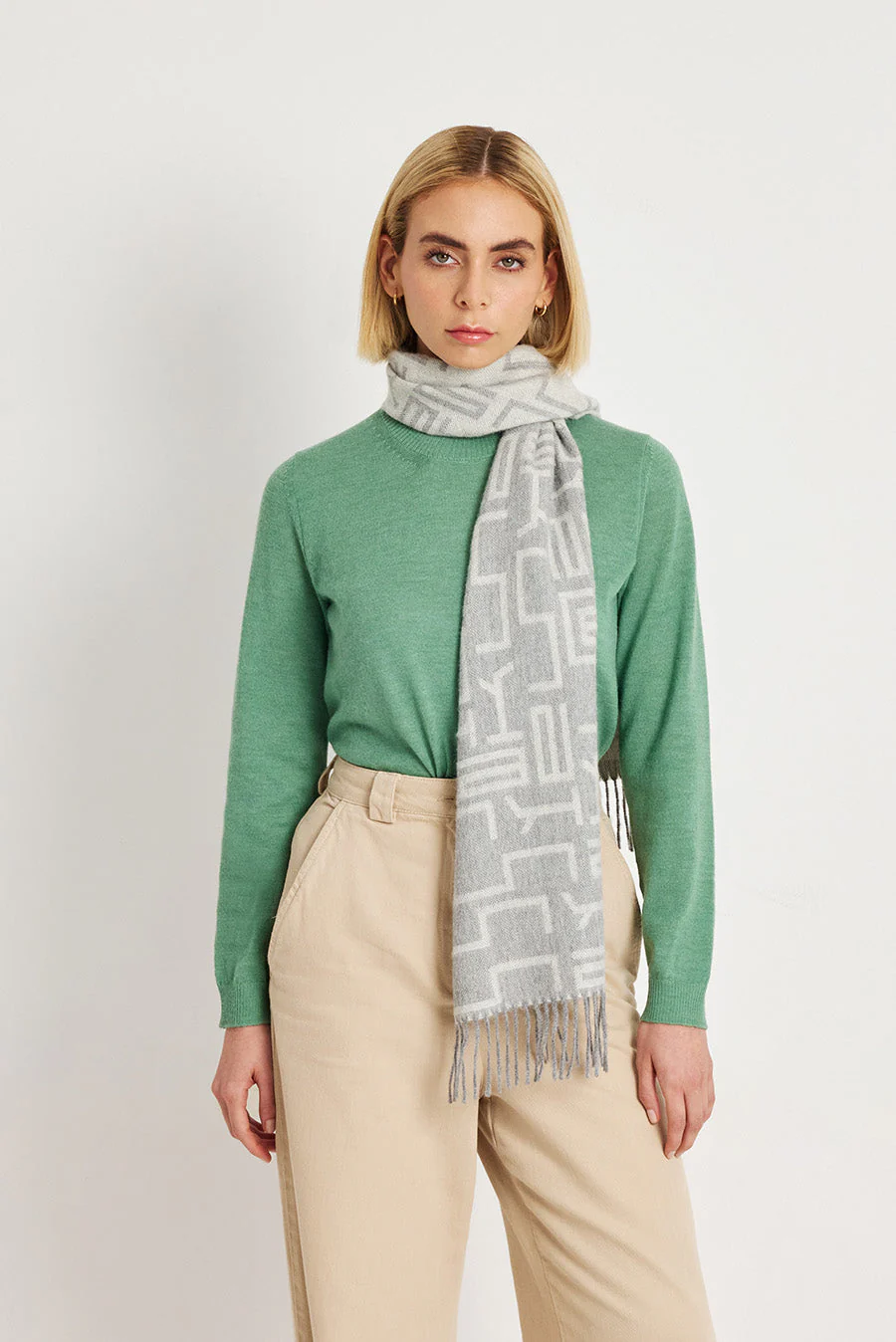 Wir Scarf Baby Alpaca Color Grey