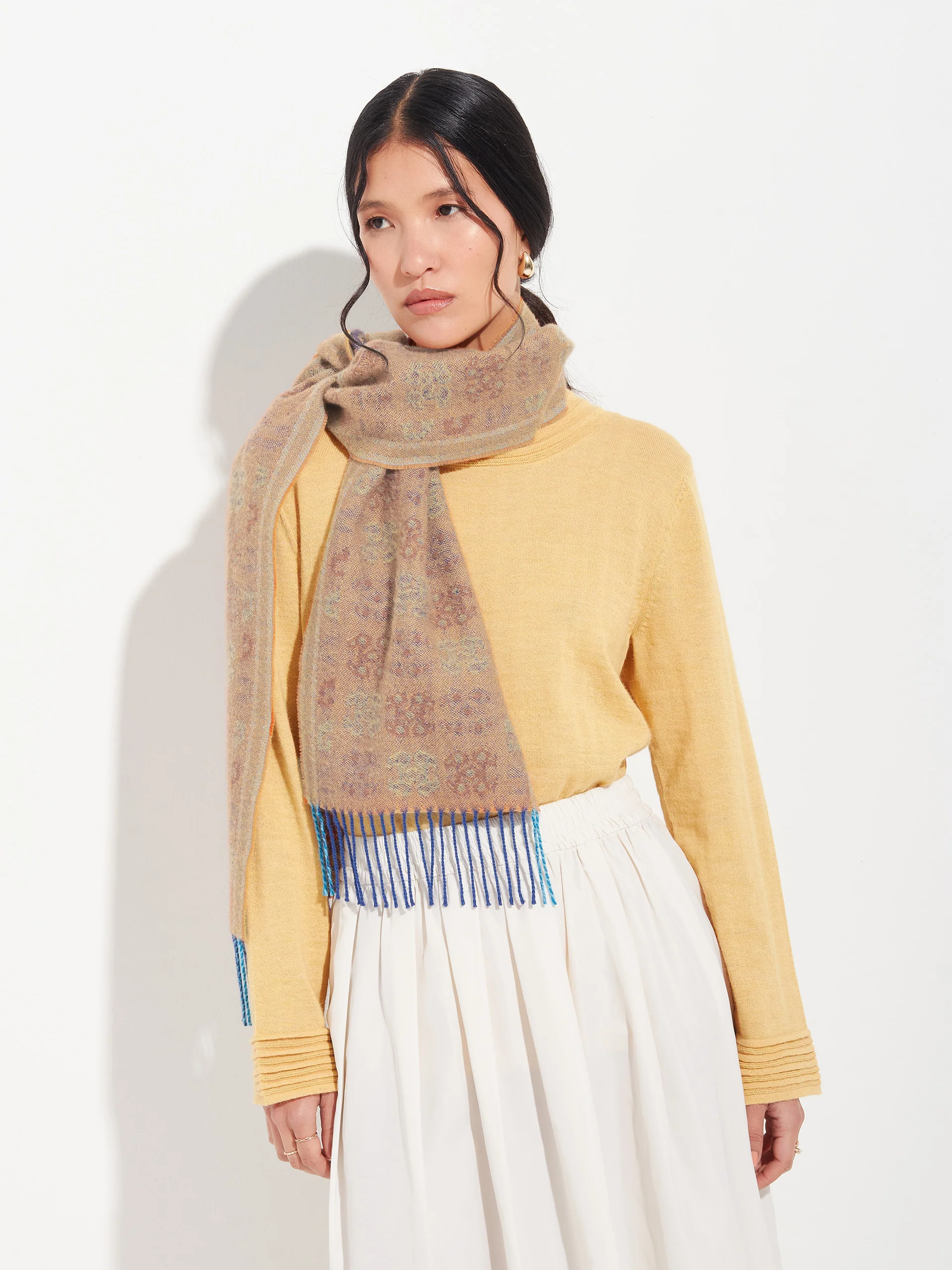 Chancay - 36 Scarf Baby Alpaca Color Blue - Image 5