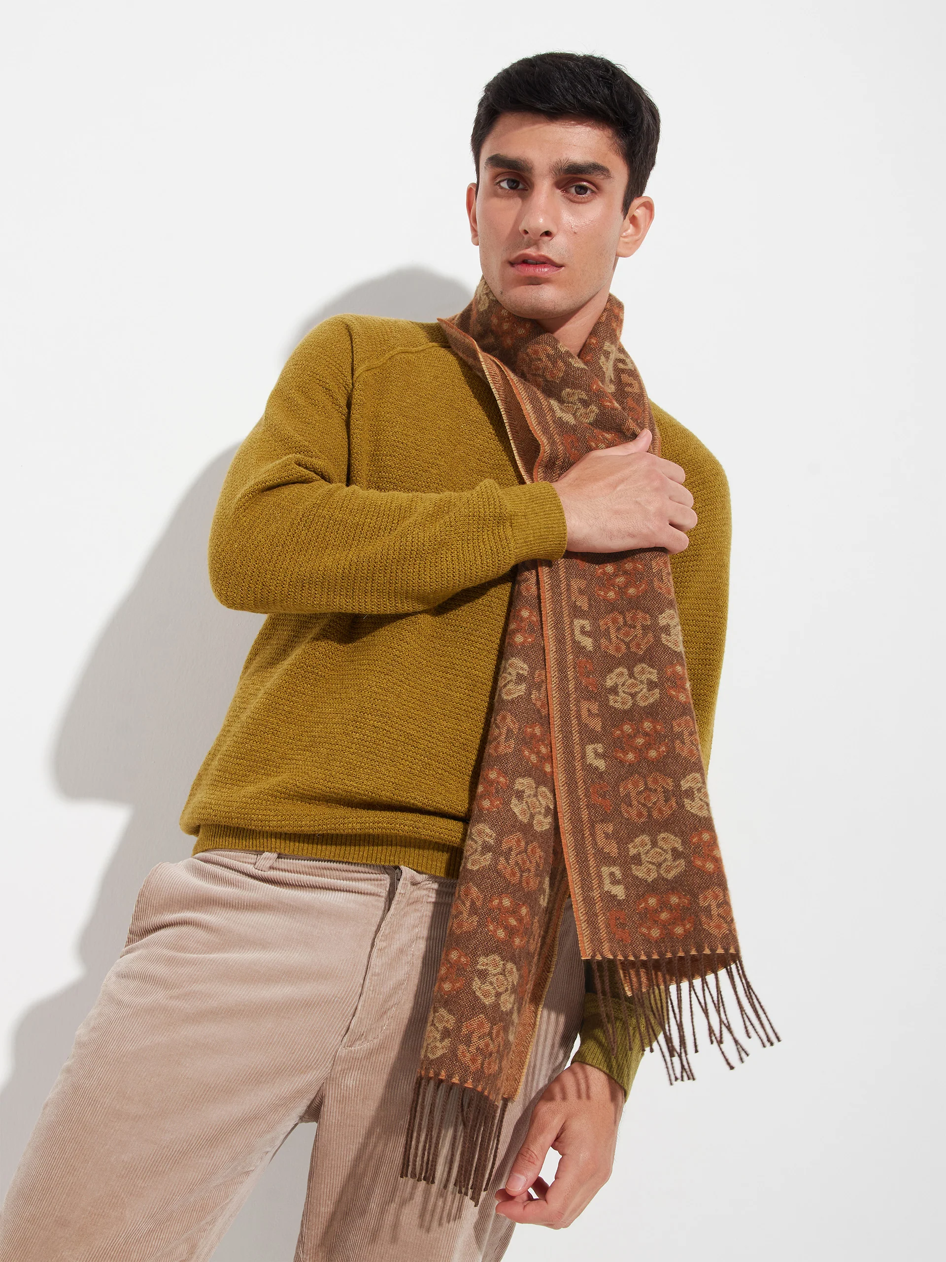 Chancay - 36 Scarf Baby Alpaca Color Brown - Image 9
