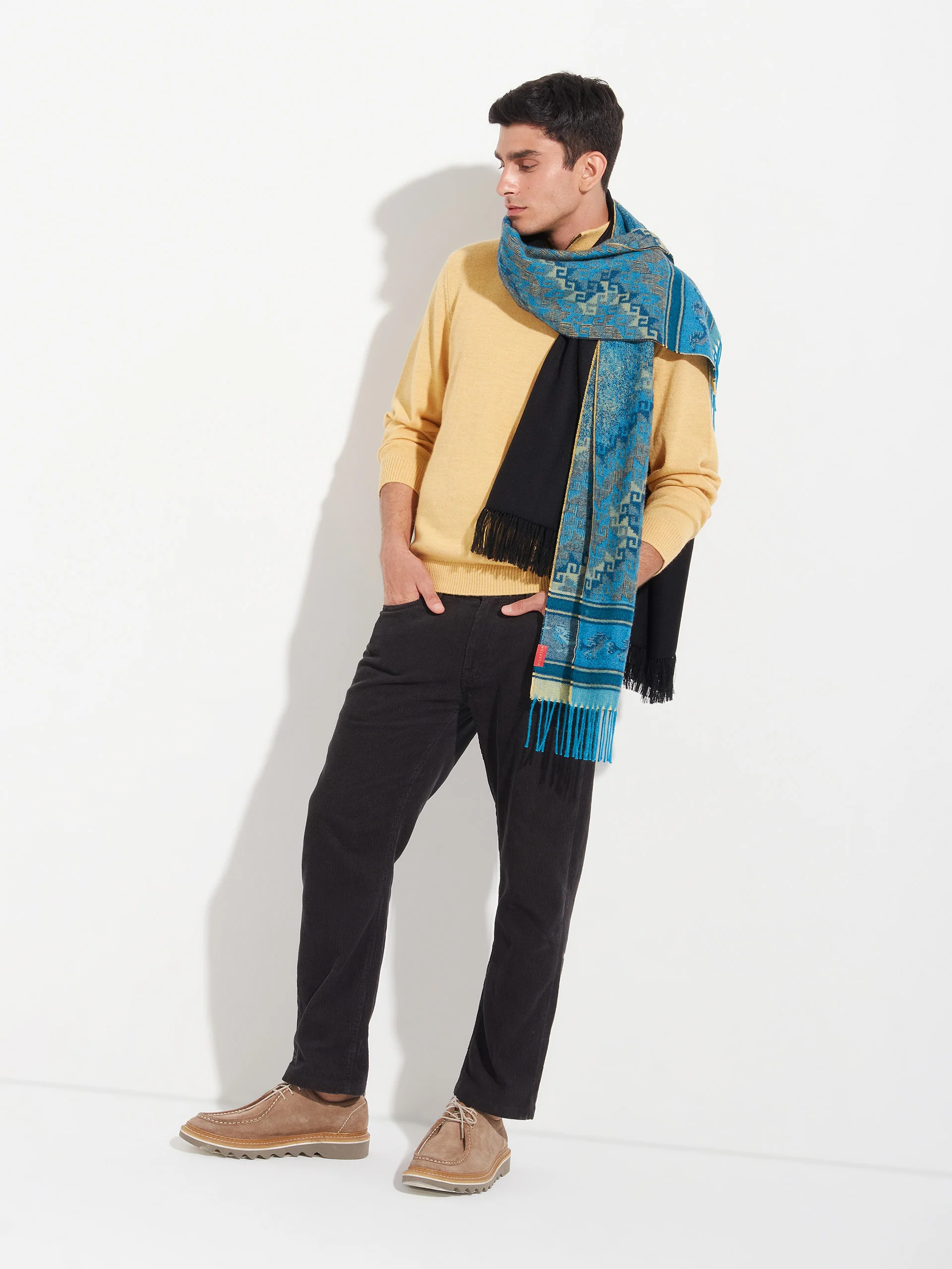 Chancay - 37 Scarf Baby Alpaca Color Blue - Image 8