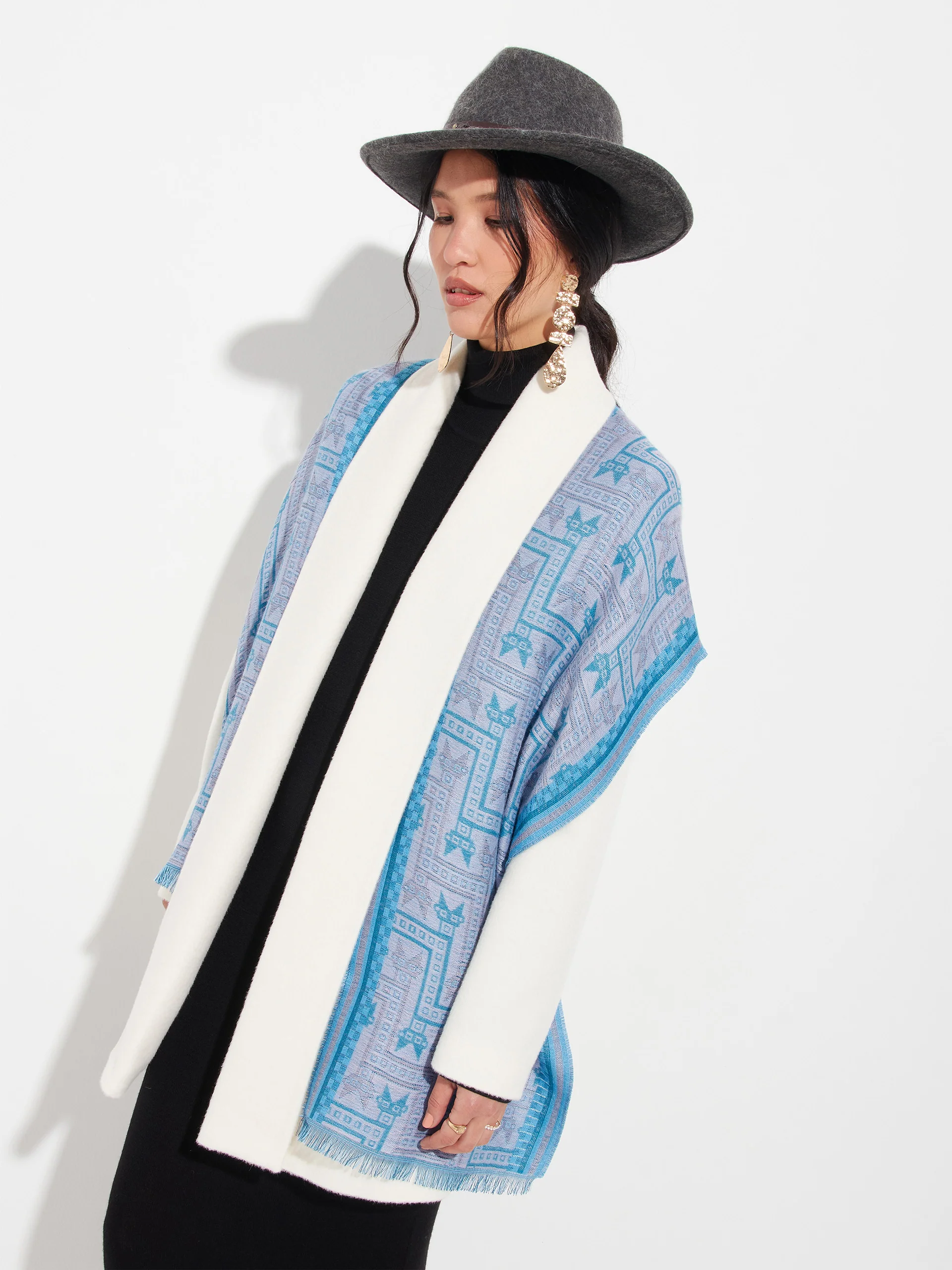 Chancay - 39 Scarf Baby Alpaca Color Blue - Image 5