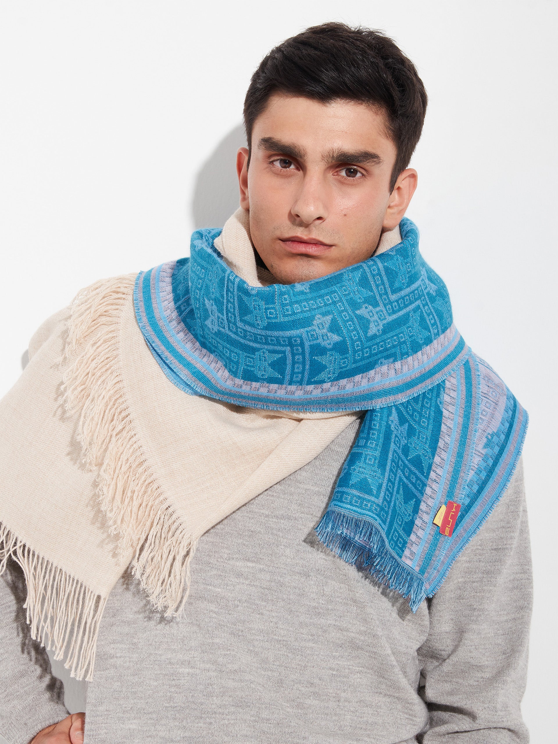 Chancay - 39 Scarf Baby Alpaca Color Blue - Image 7