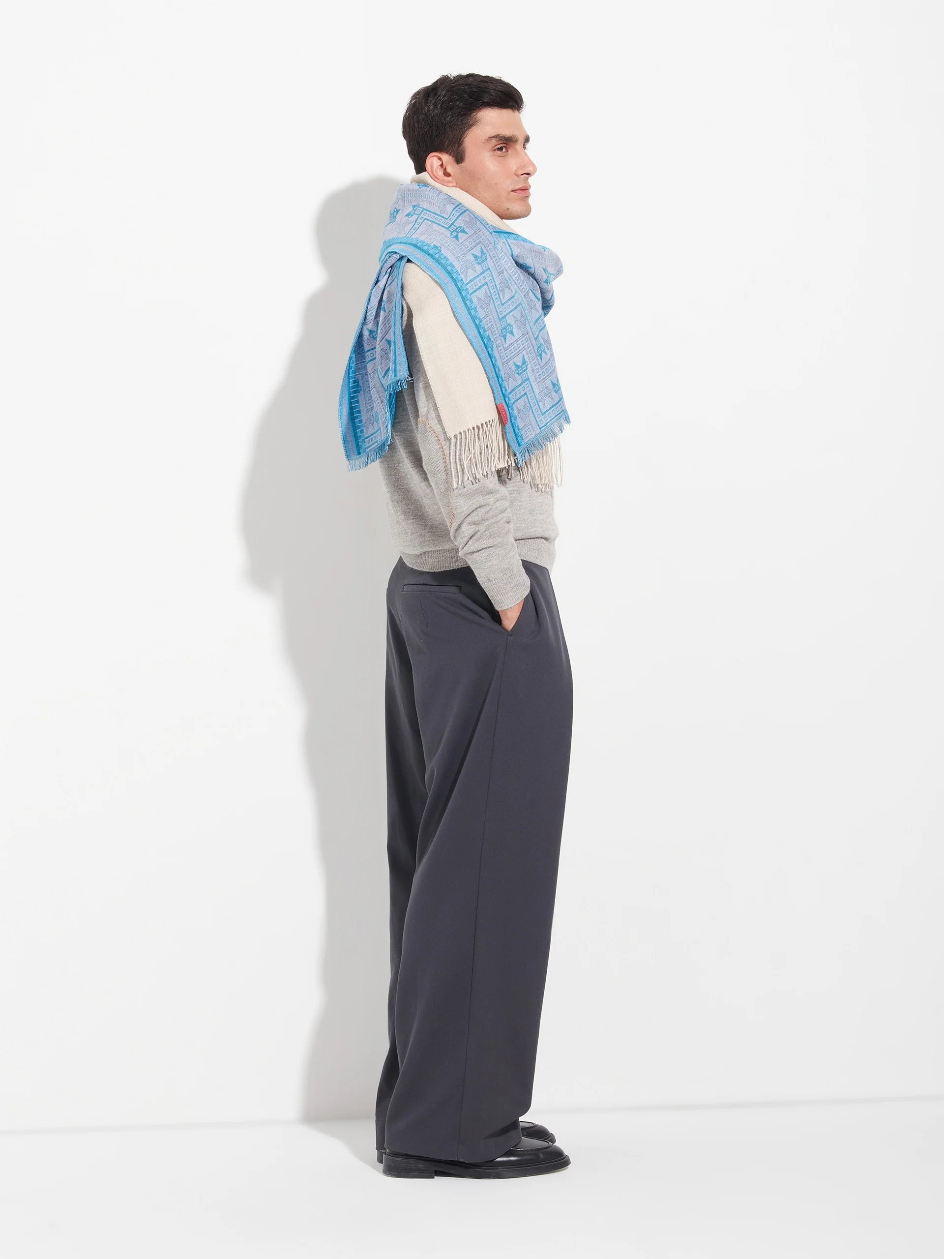Chancay - 39 Scarf Baby Alpaca Color Blue - Image 8