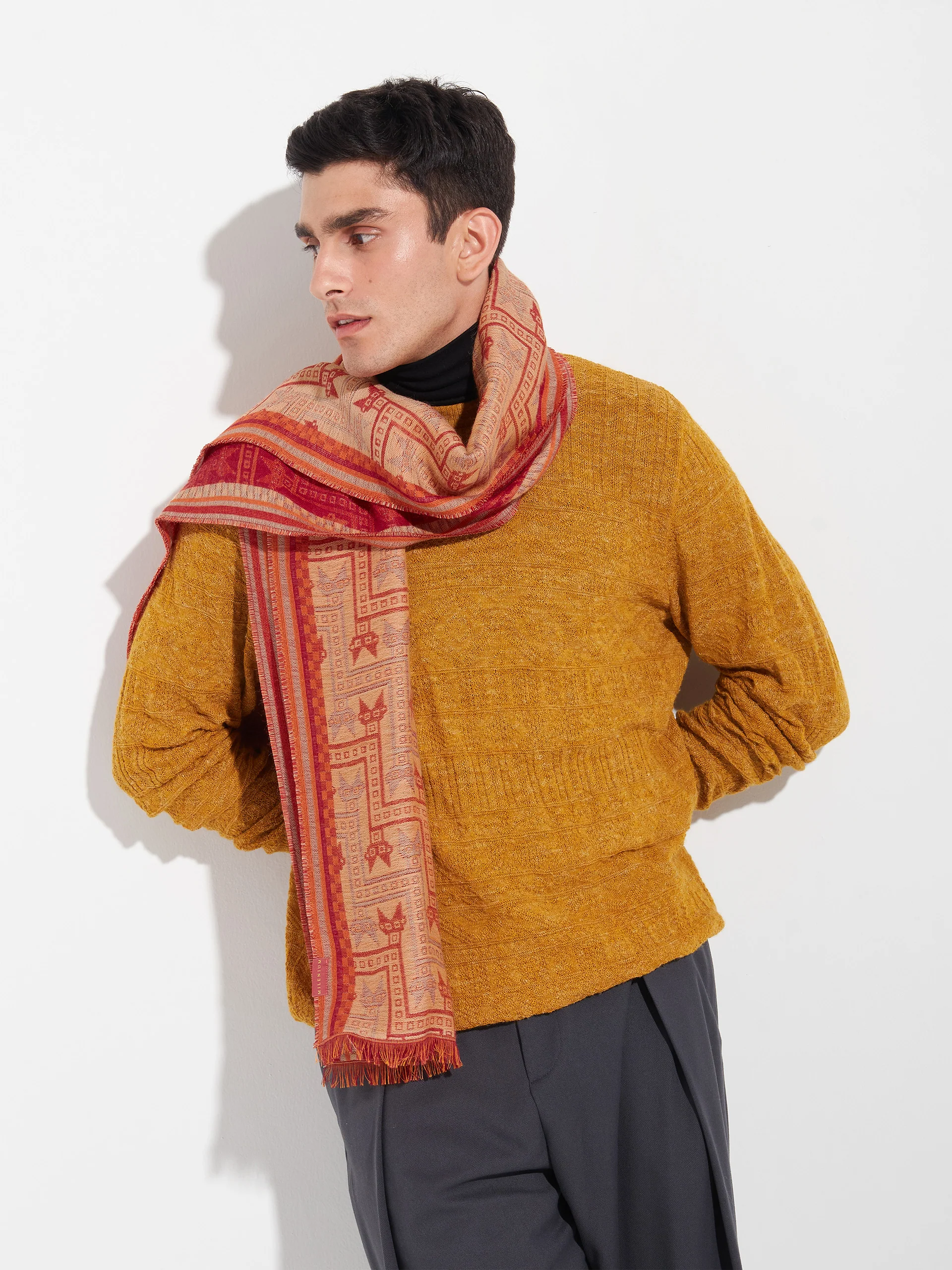 Chancay - 39 Scarf Baby Alpaca Color Red - Image 9