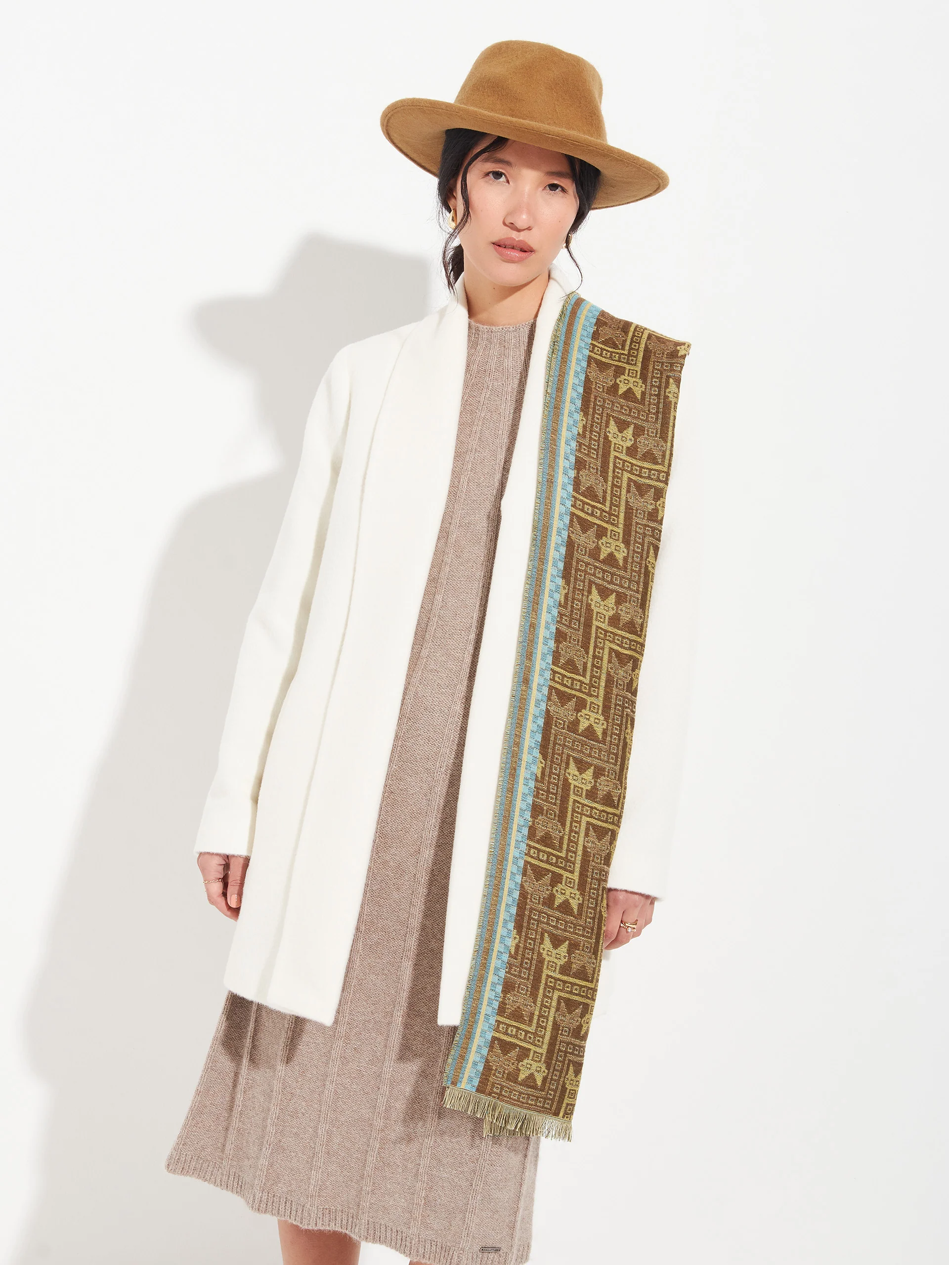 Chancay - 39 Scarf Baby Alpaca Color Yellow - Image 5