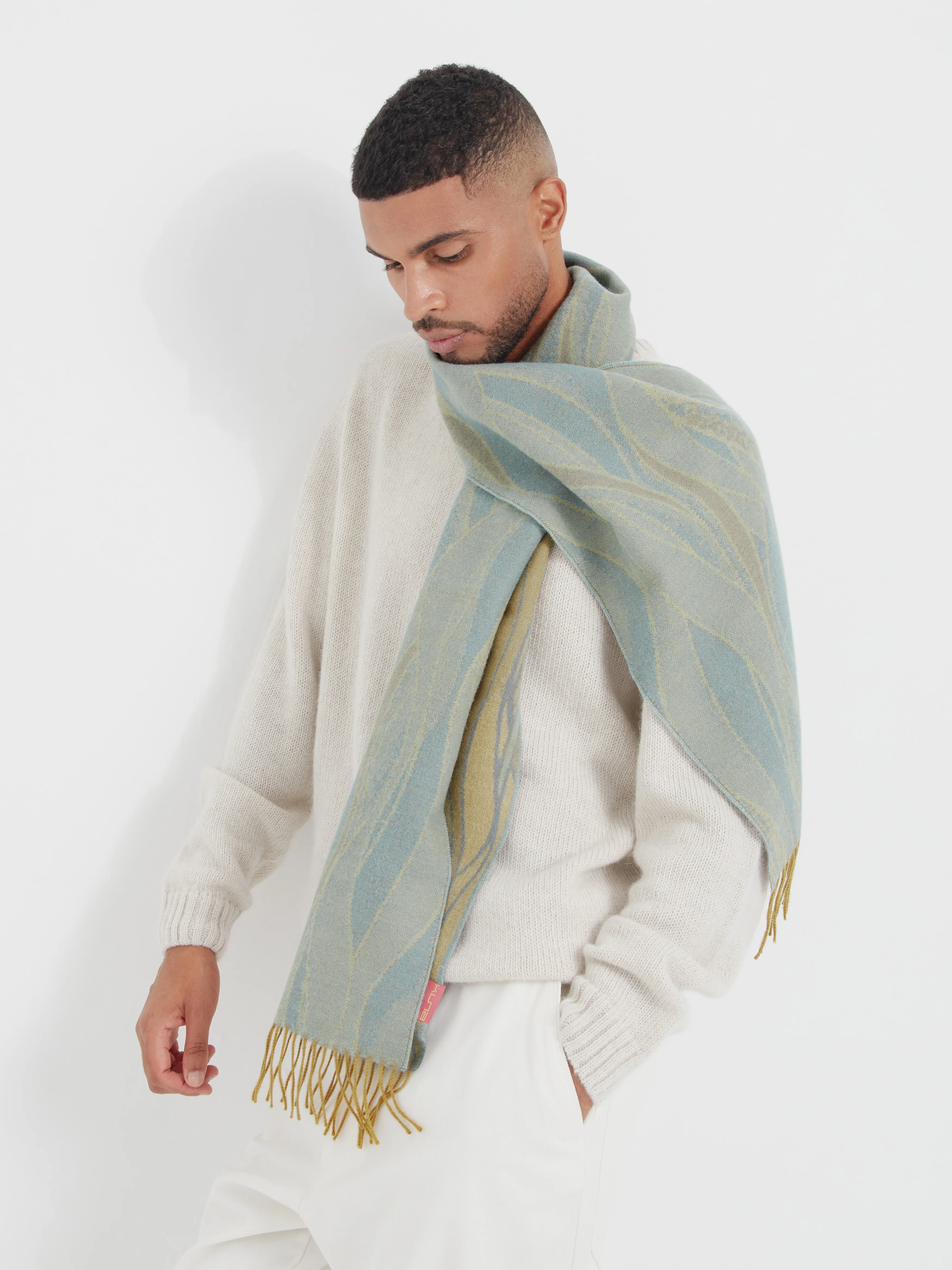 Charango Scarf Baby Alpaca Color Yellow - Image 4
