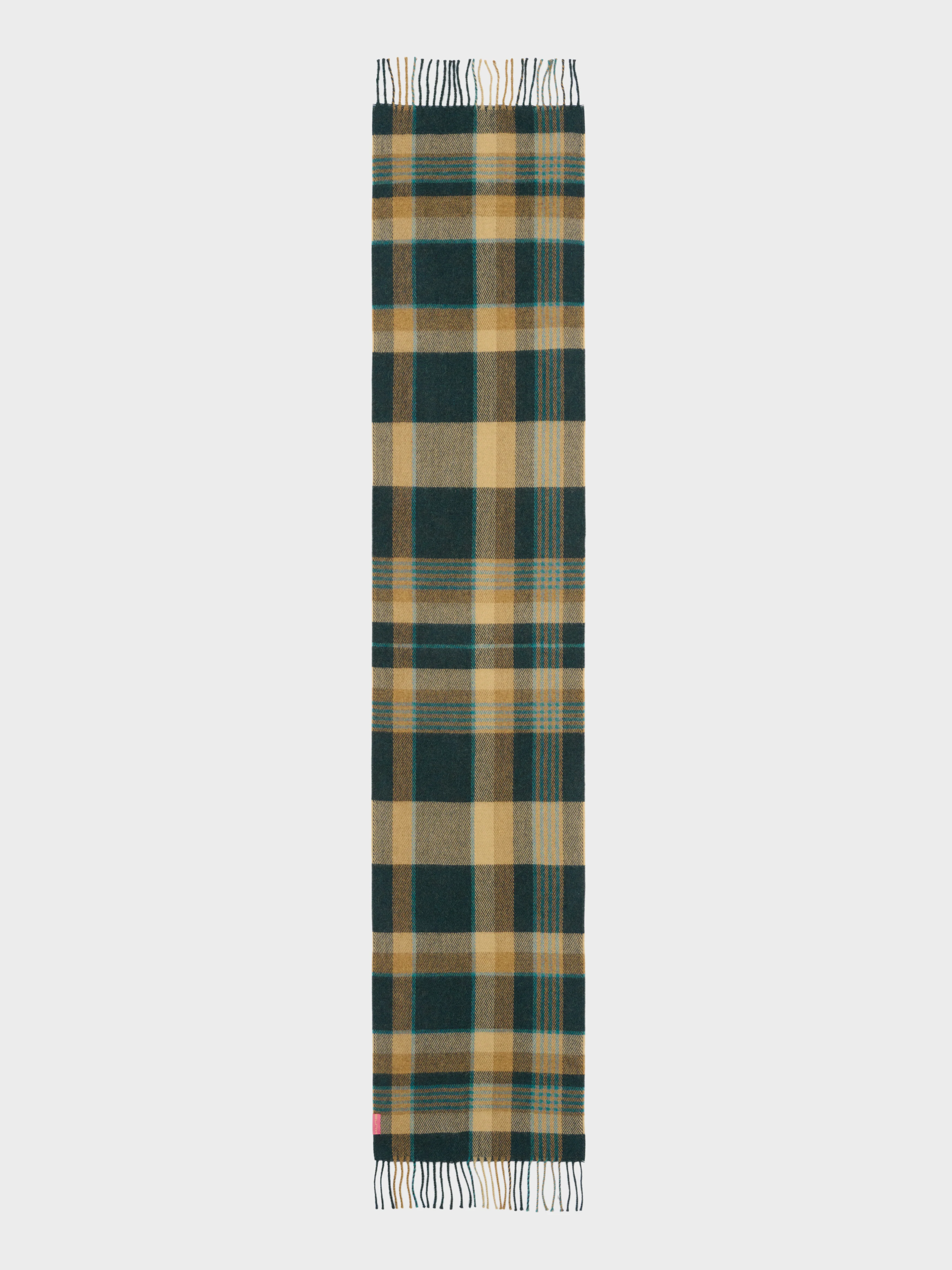 Check Scarf Baby Alpaca Color Green - Image 6