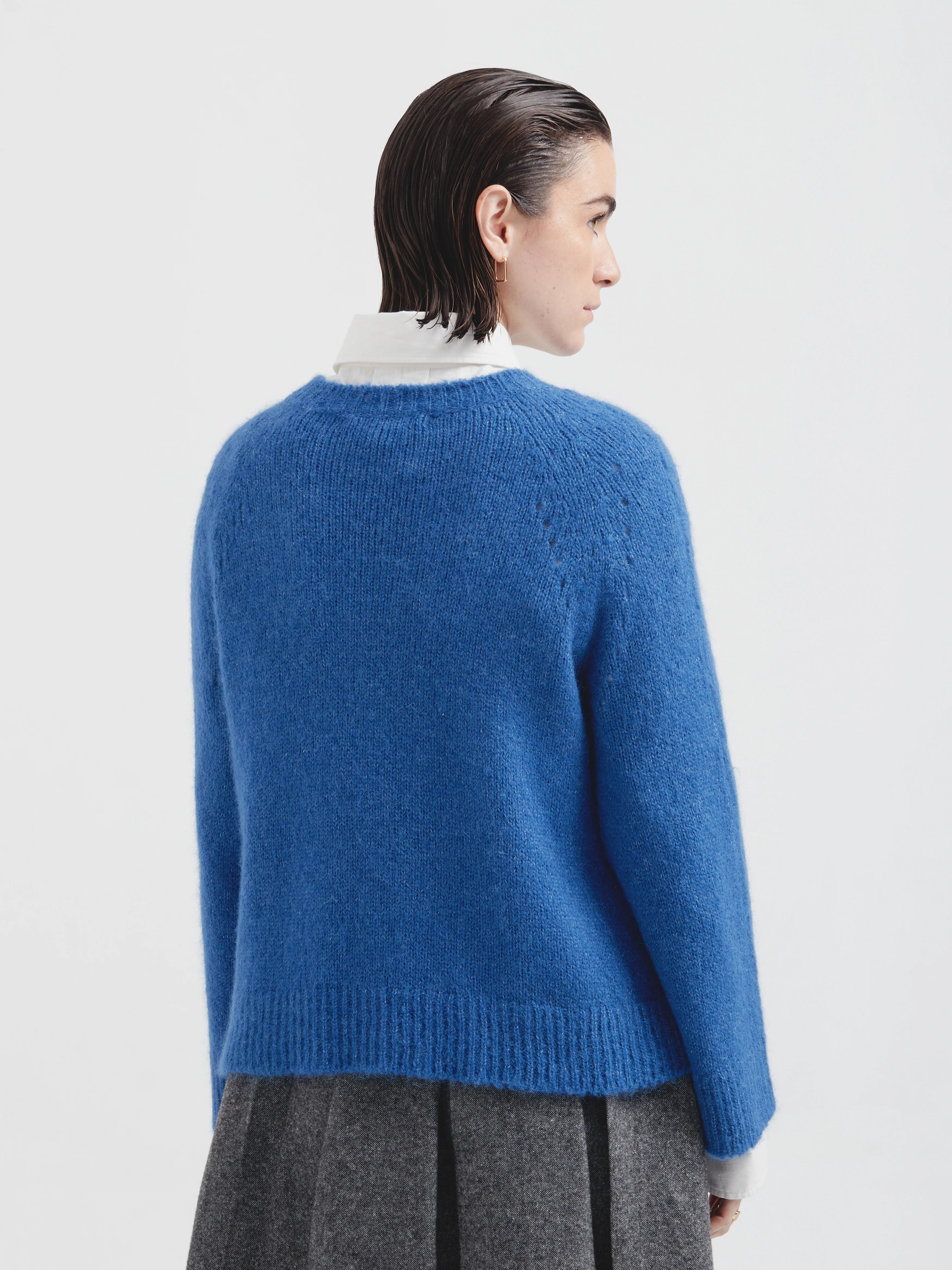 Cherry Sweater Suri Alpaca Color Blue - Image 3