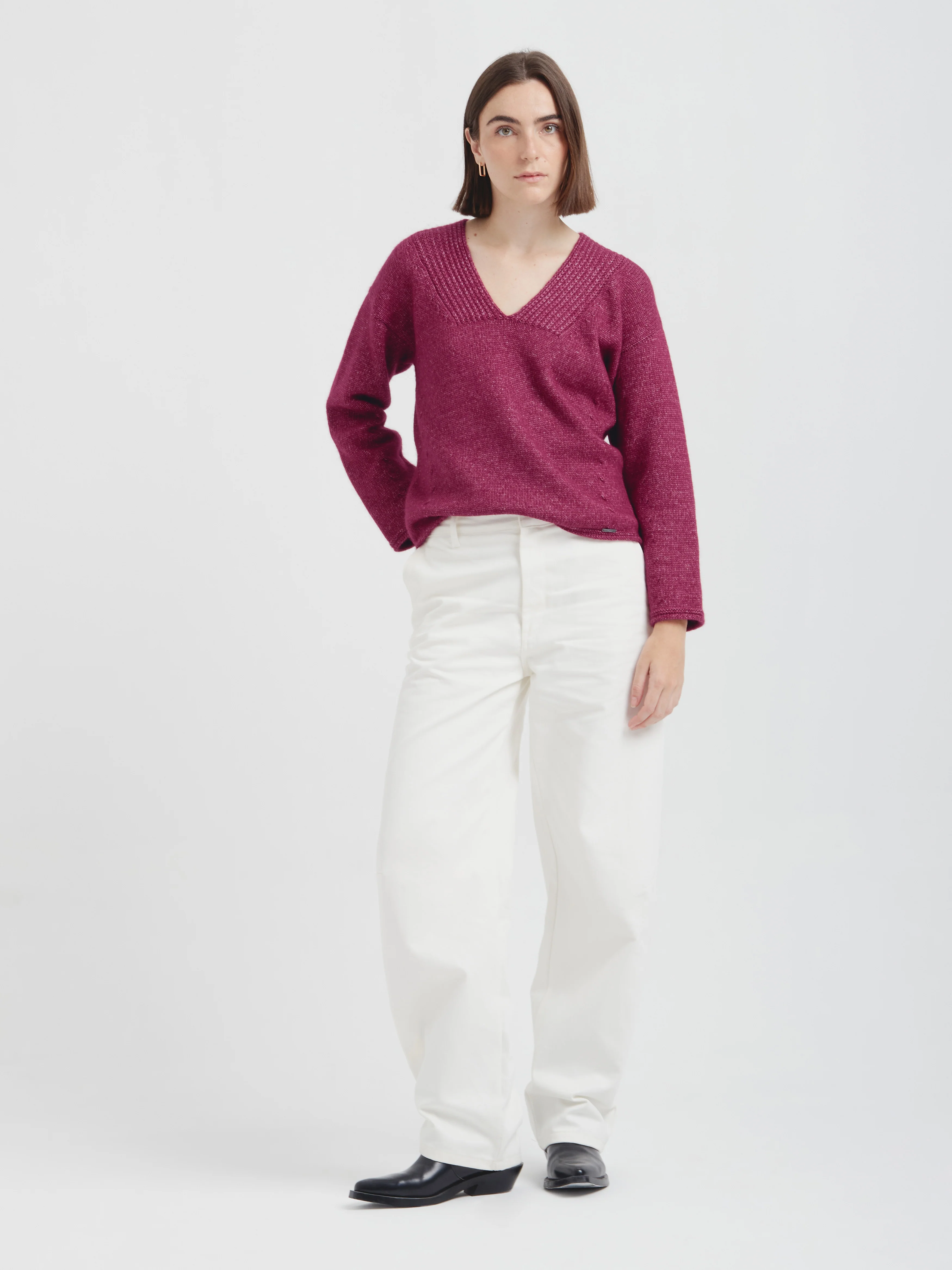 Chic Sweater Cotton Color Cherry - Image 4