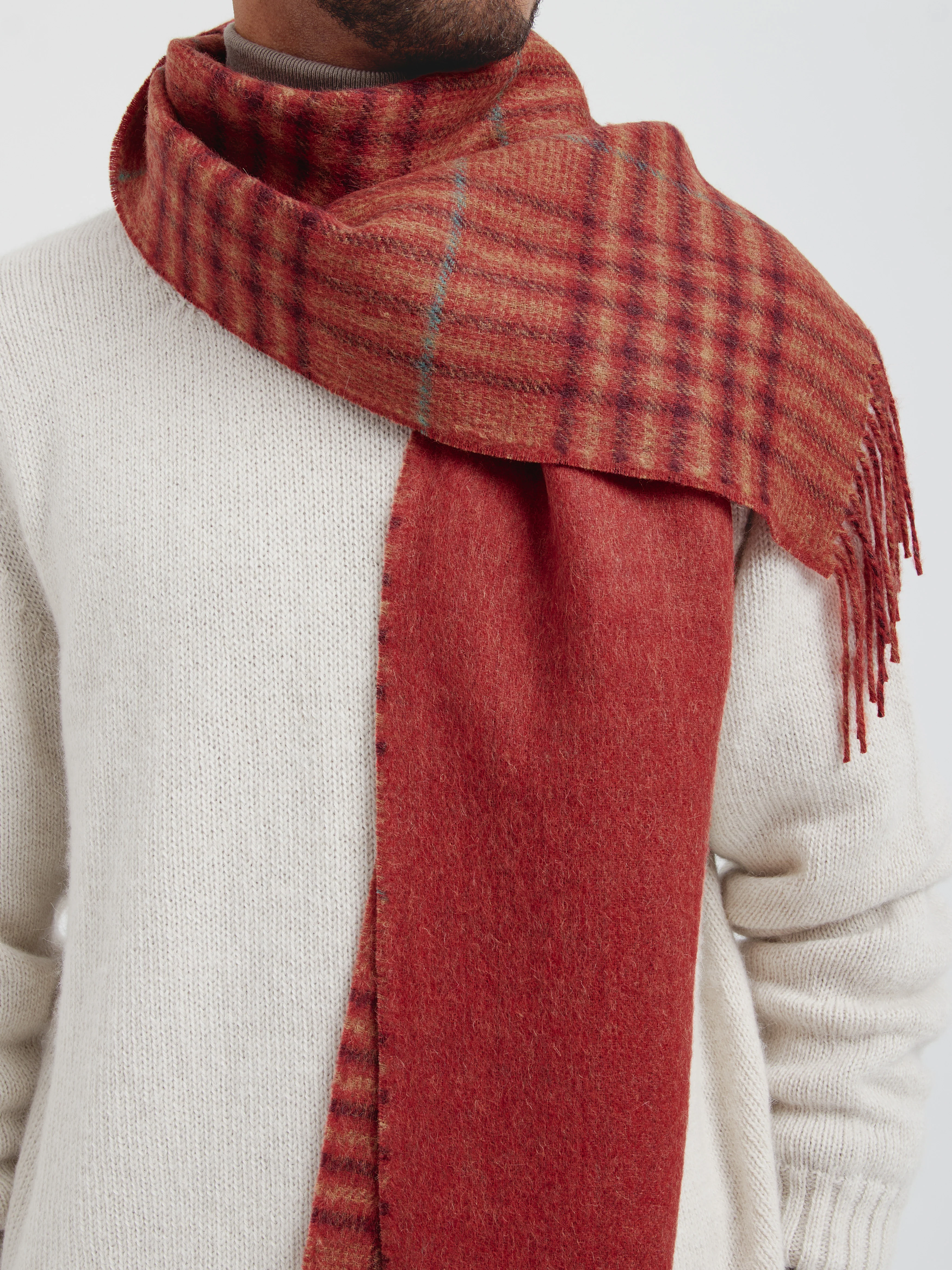 Chilian Scarf Baby Alpaca Color Orange - Image 5