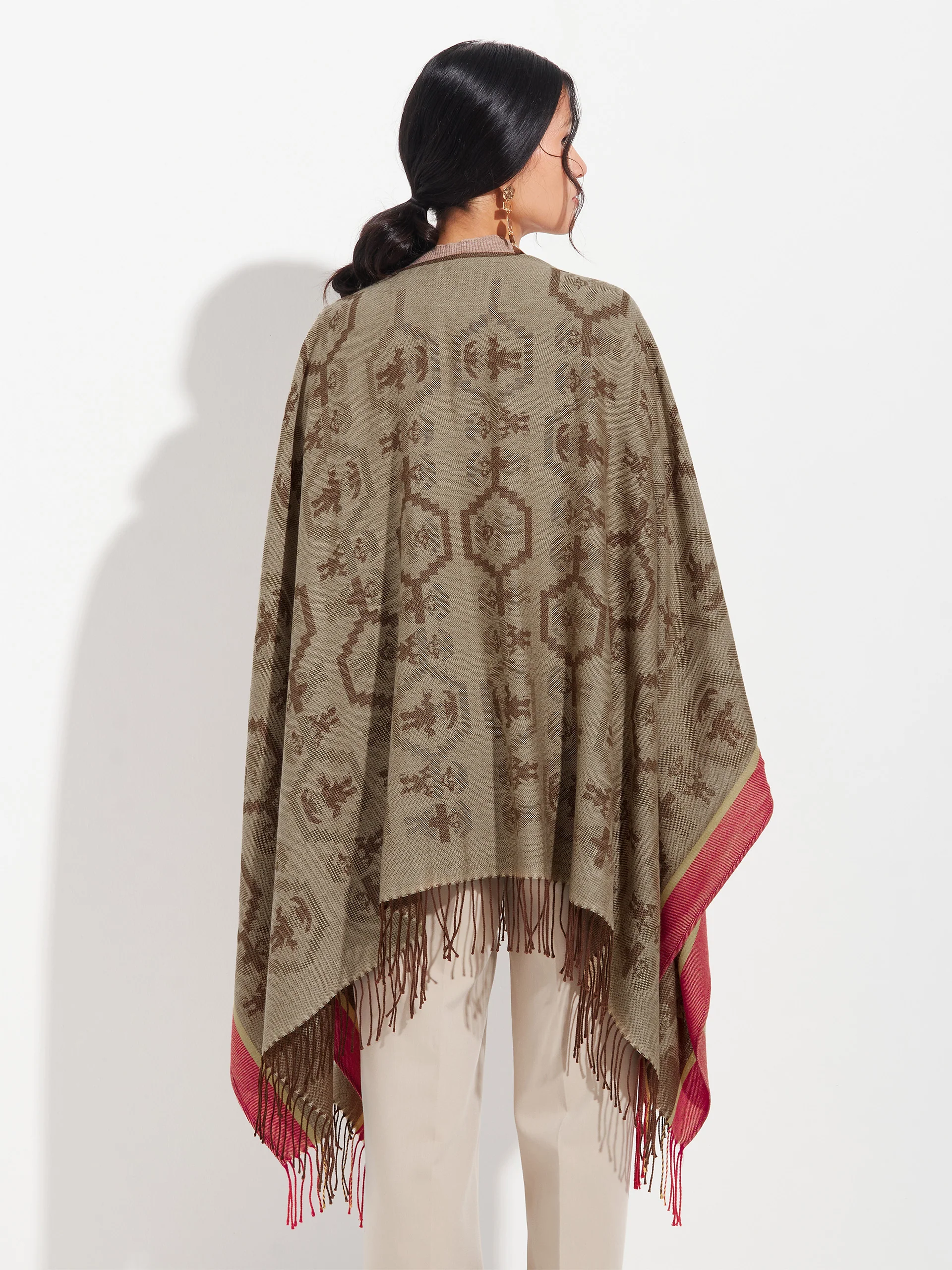 Chimu - 12 Poncho Royal Alpaca Color Yellow - Image 8