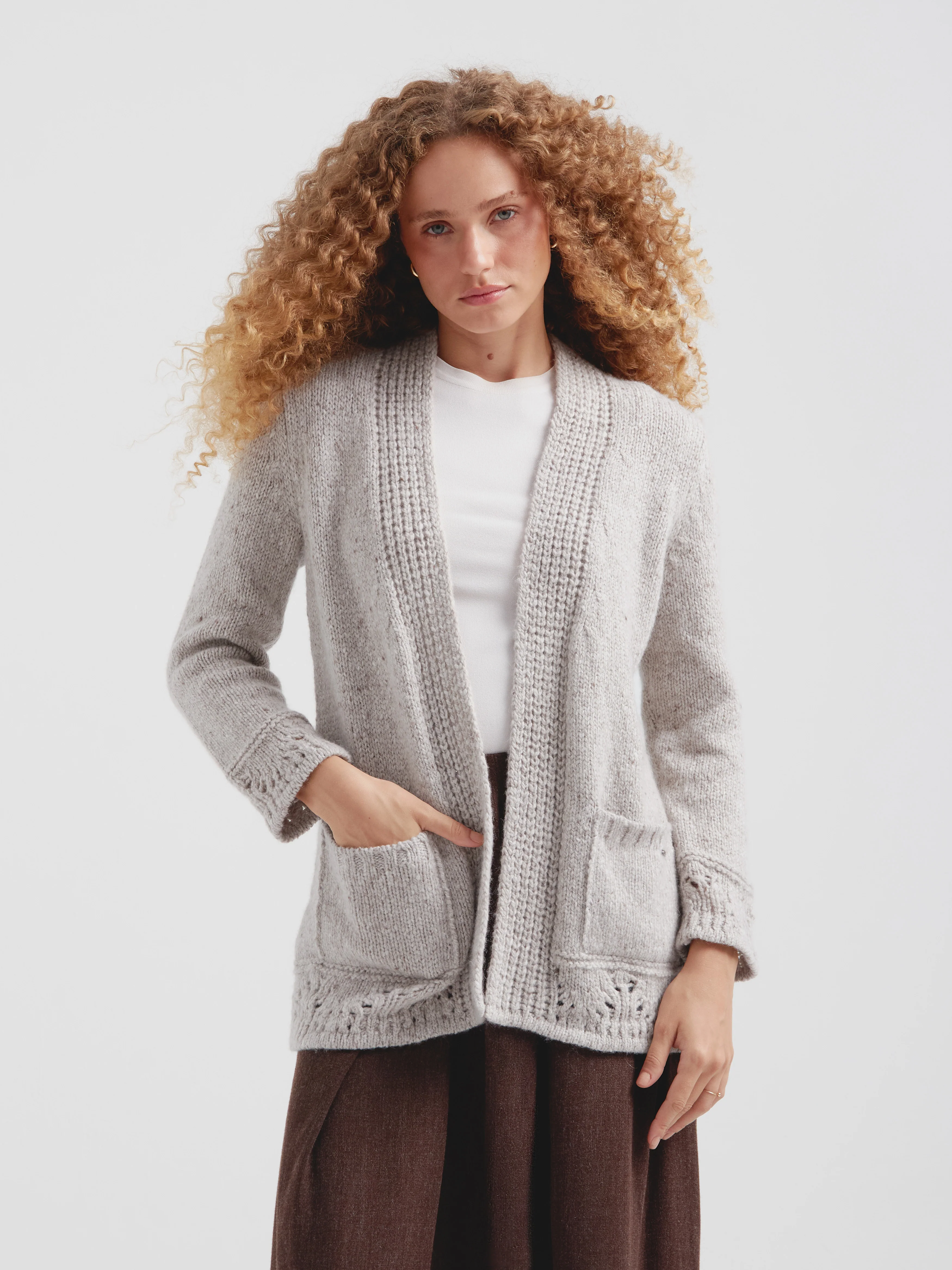 Chivay Cardigan Wool Color Beige - Image 2