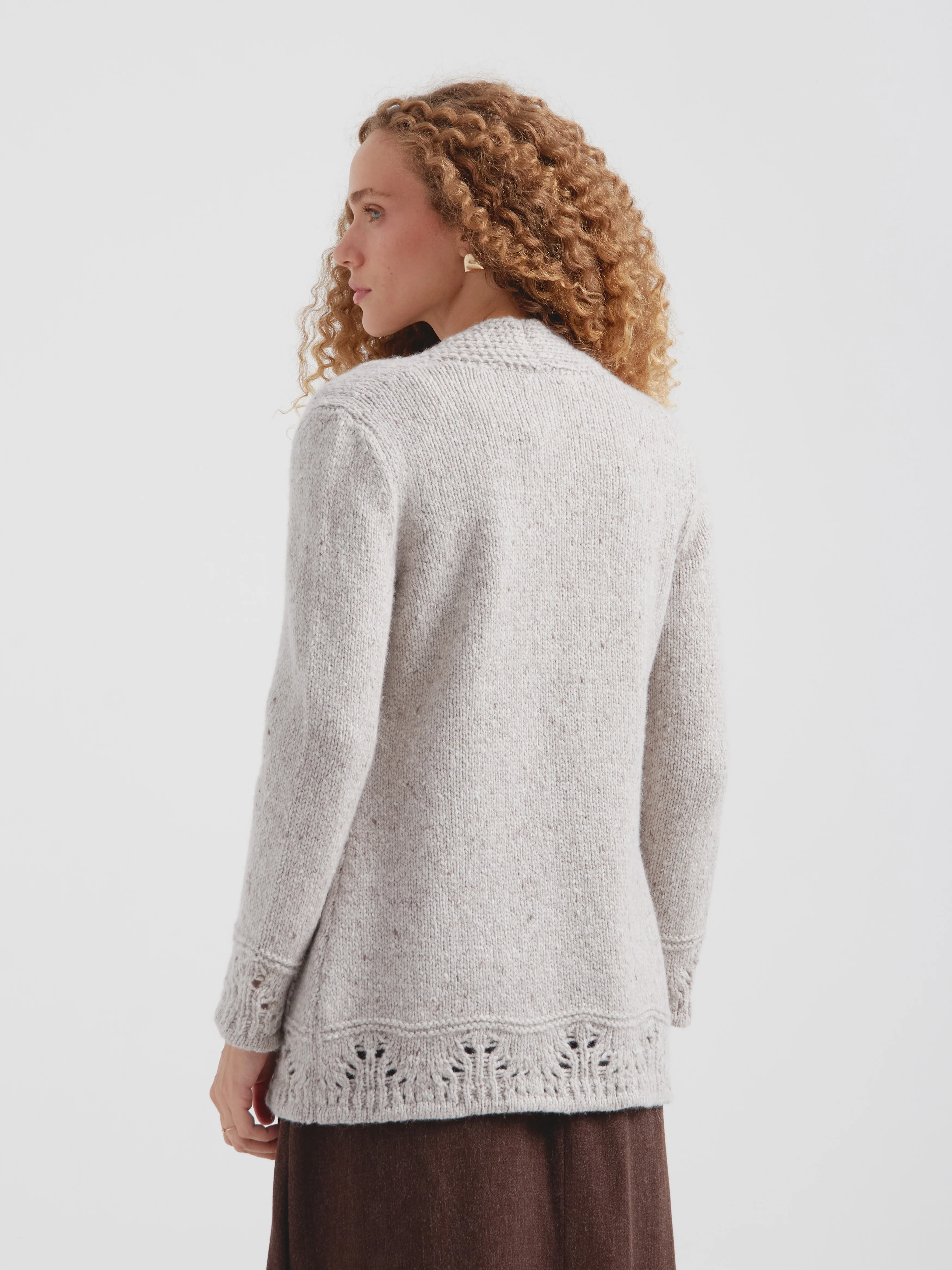 Chivay Cardigan Wool Color Beige - Image 3