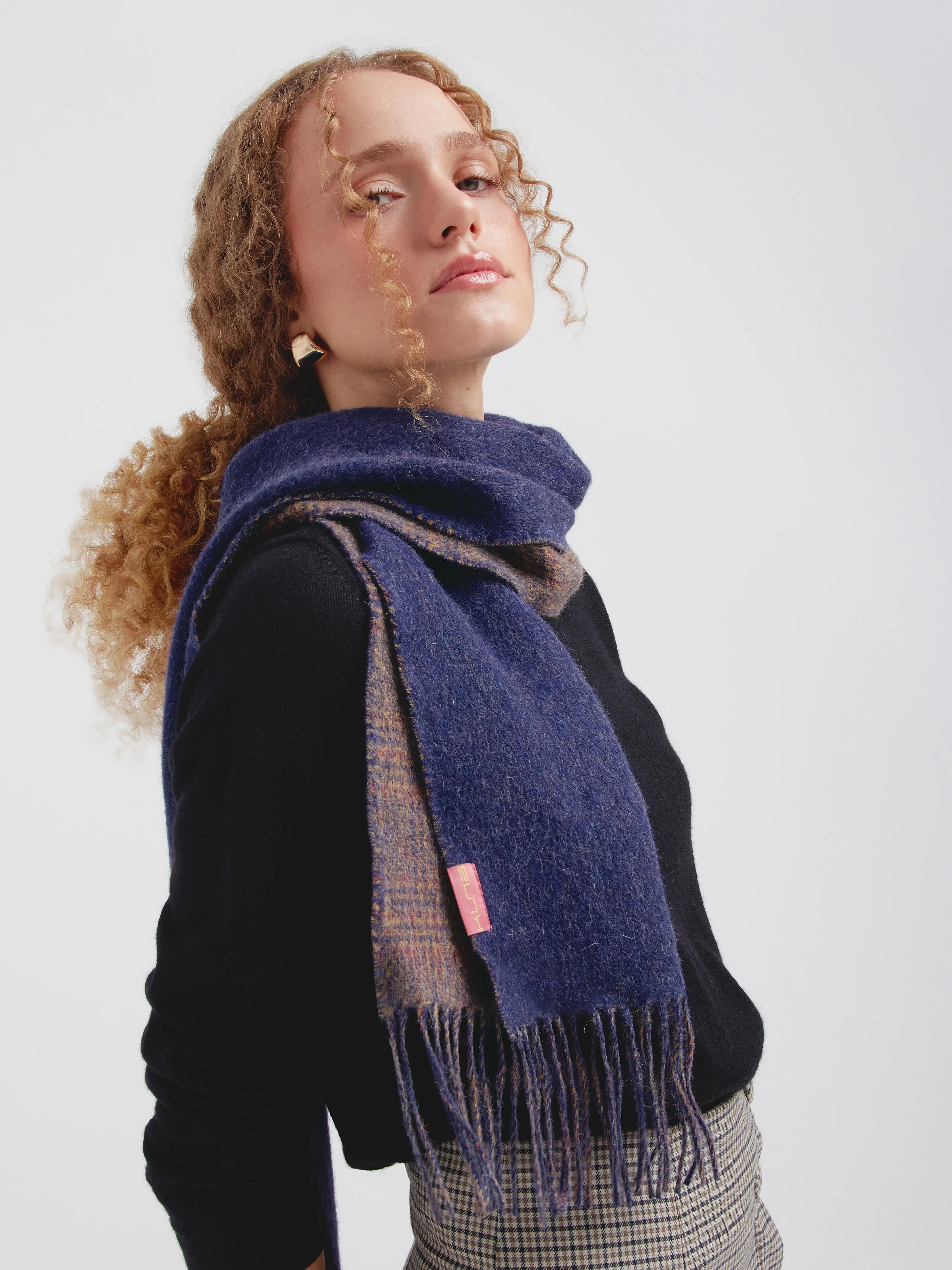 Cierto Scarf Baby Alpaca Color Blue