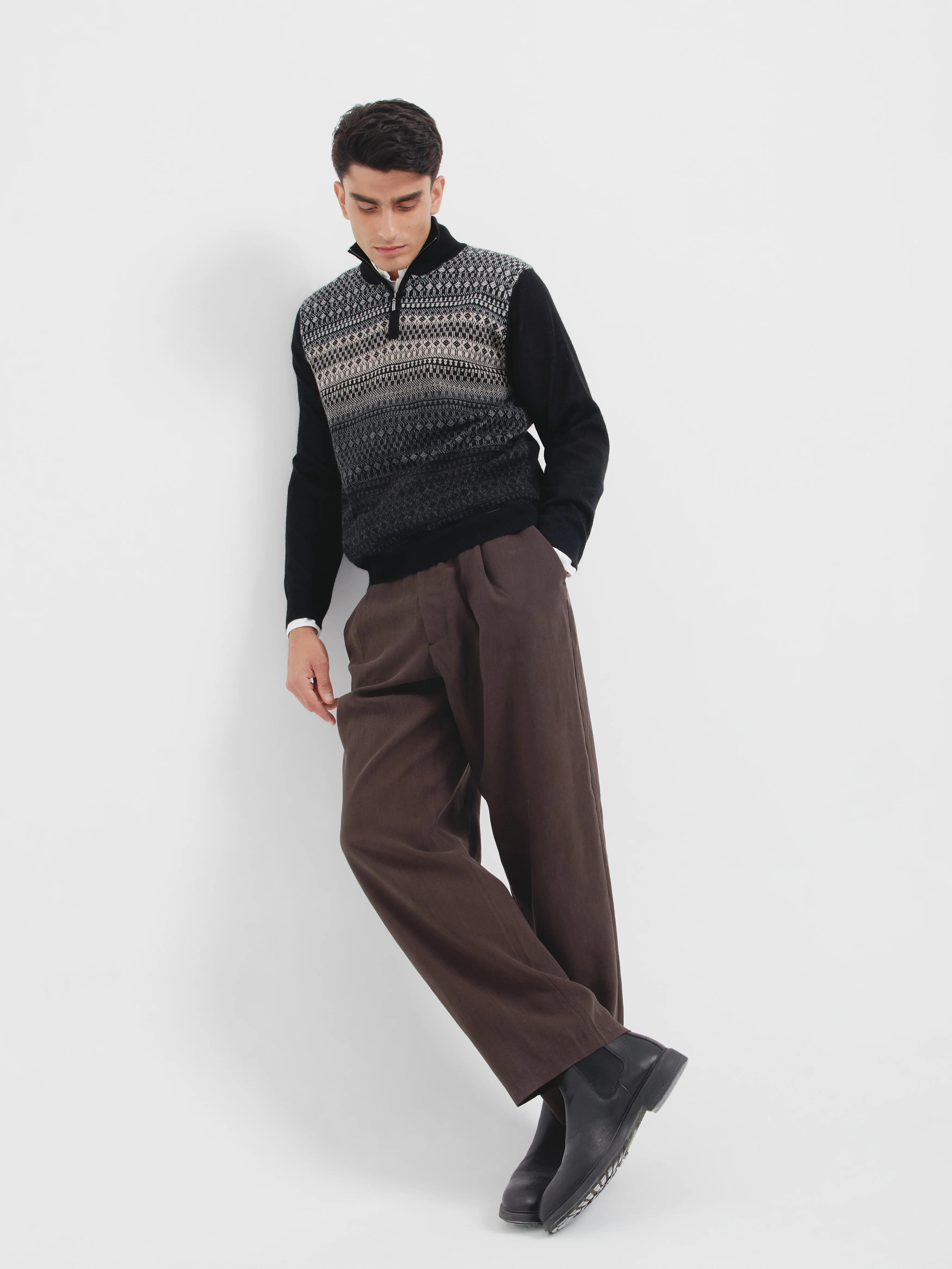 City Sweater Baby Alpaca Color Black - Image 4