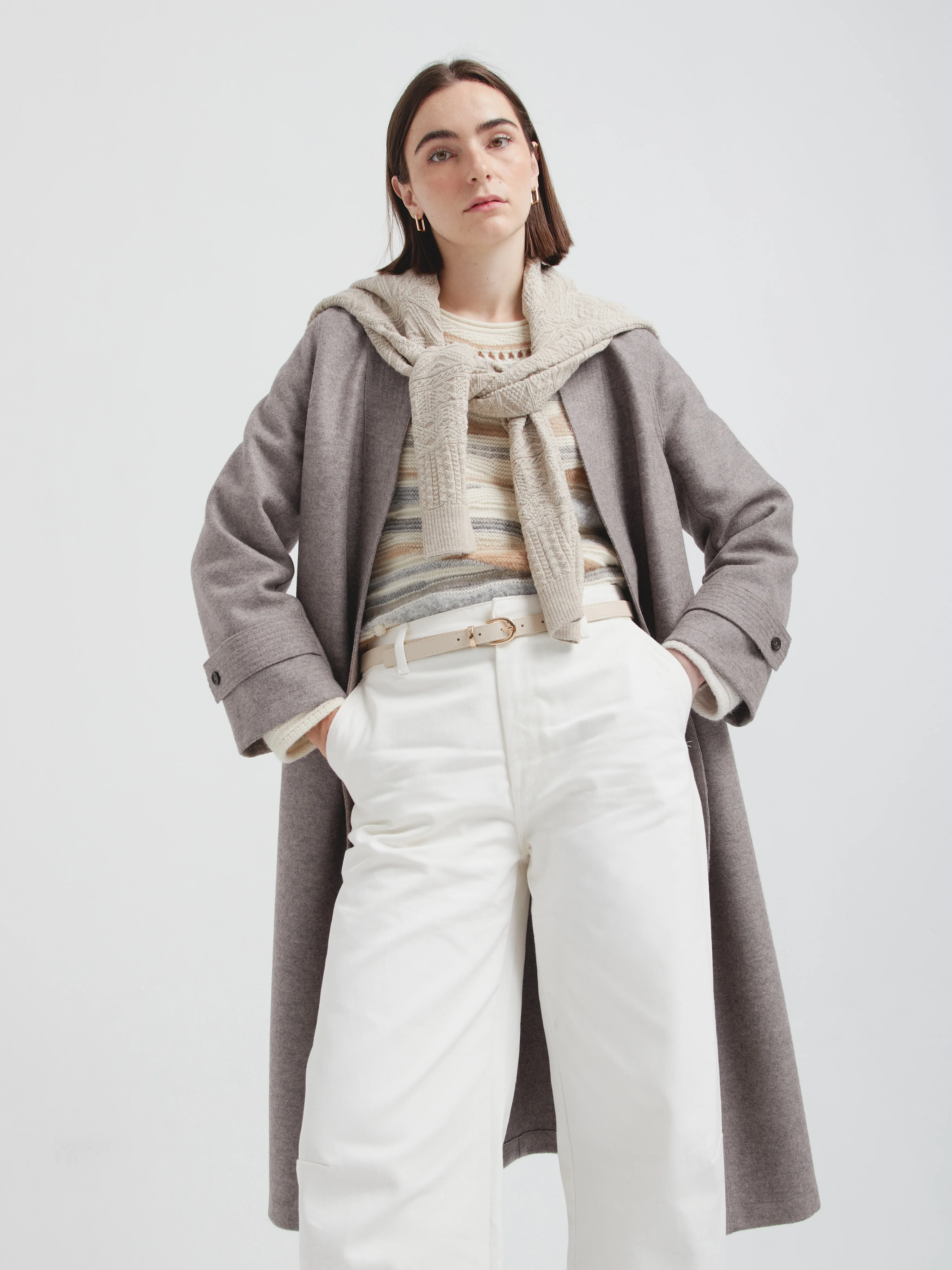 Colette Coat Alpaca And Wool Color Grey - Image 2
