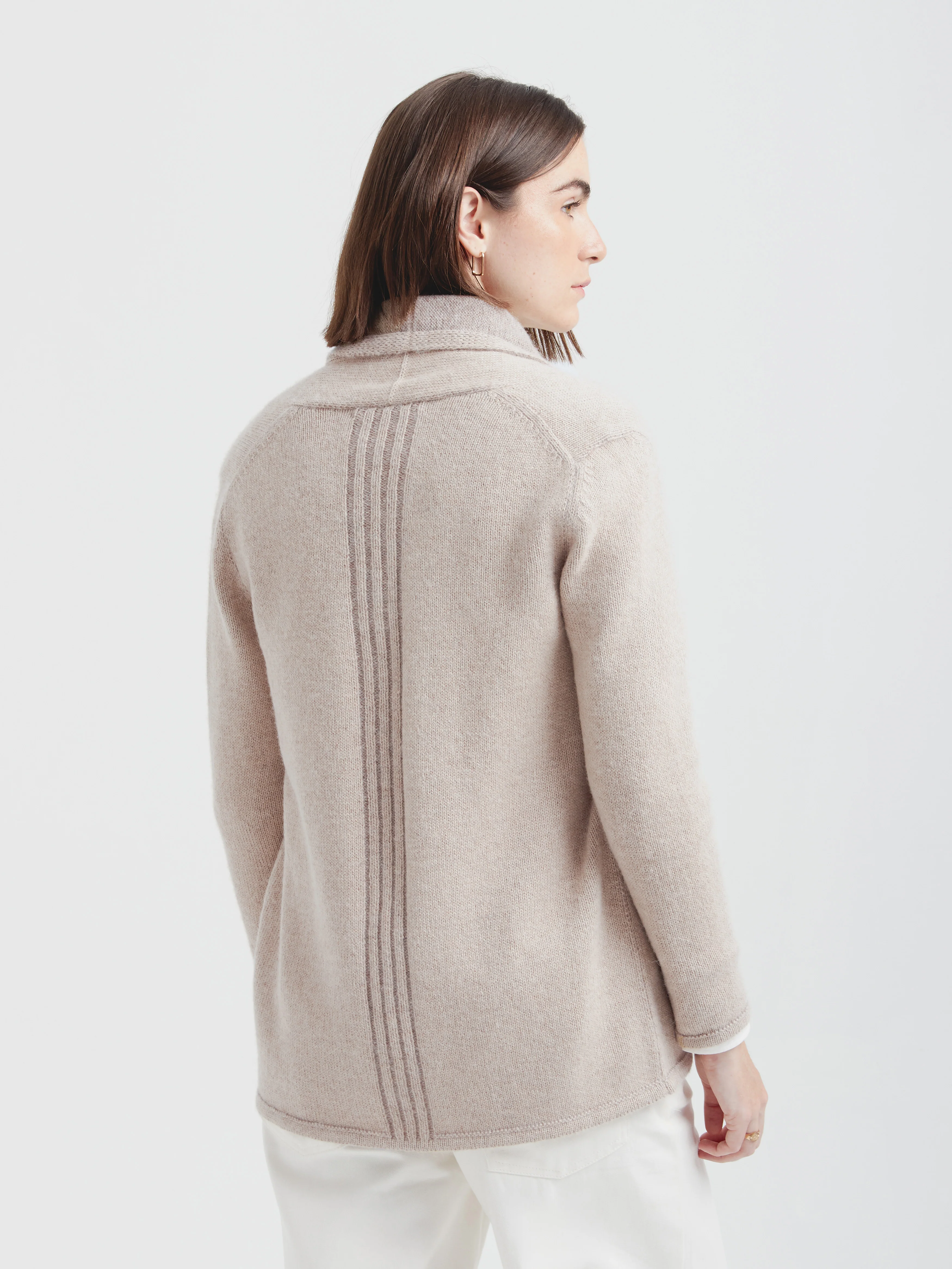 Coralie Cardigan Baby Alpaca Color Beige - Image 3