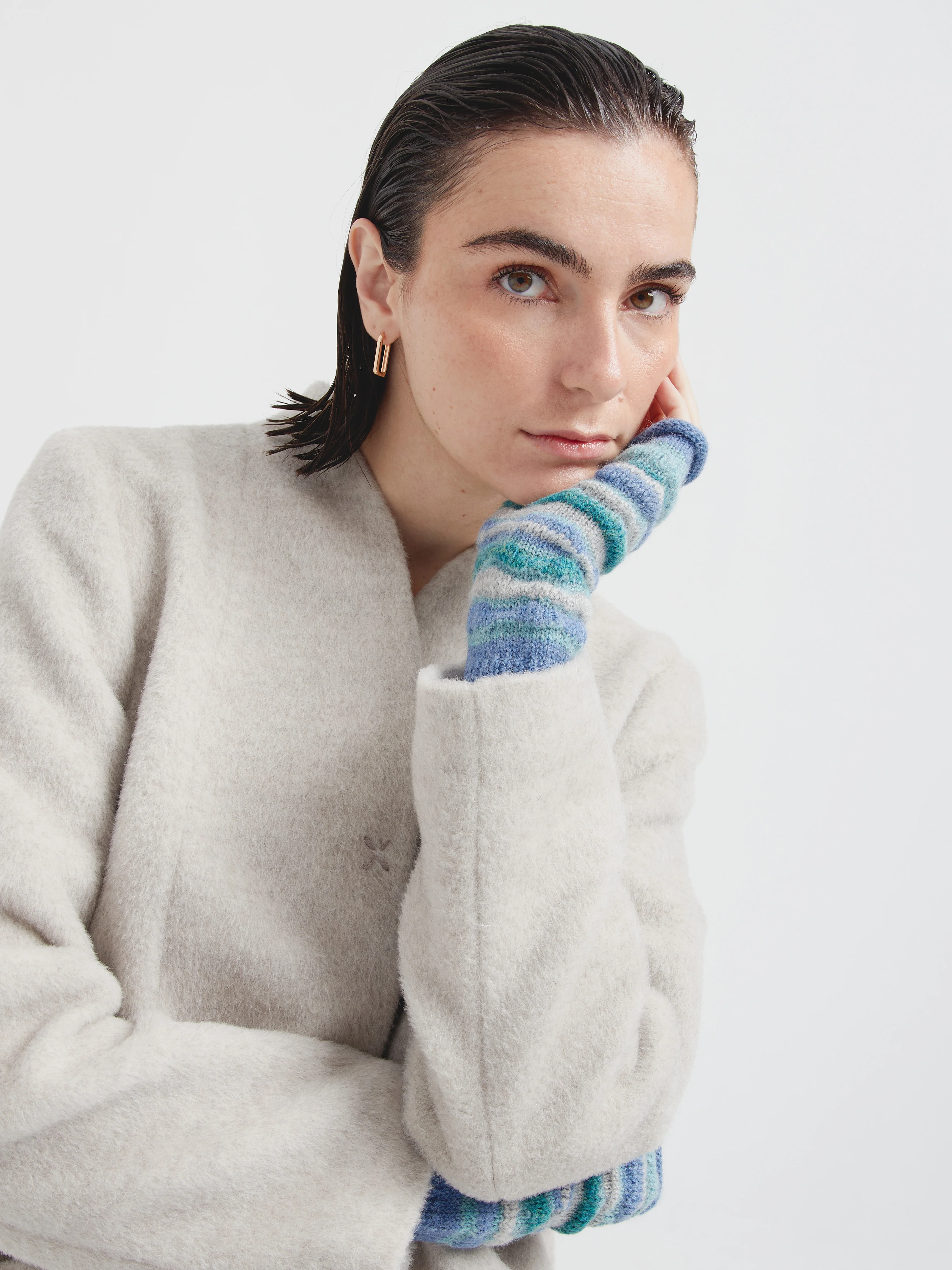 Corina Gloves Baby Alpaca Color Sky Blue - Image 2