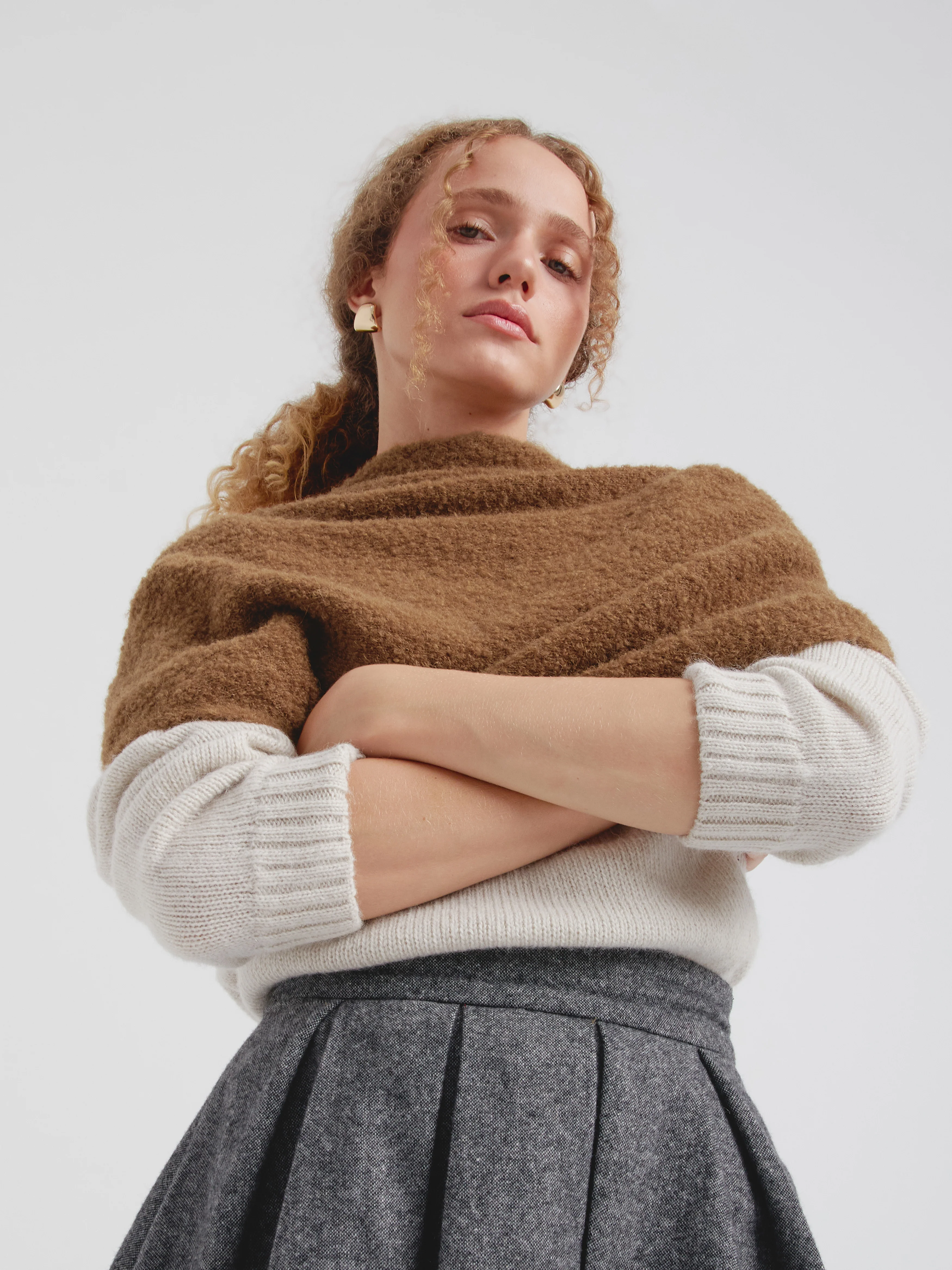 Cornelia Scarf Alpaca Color Camel