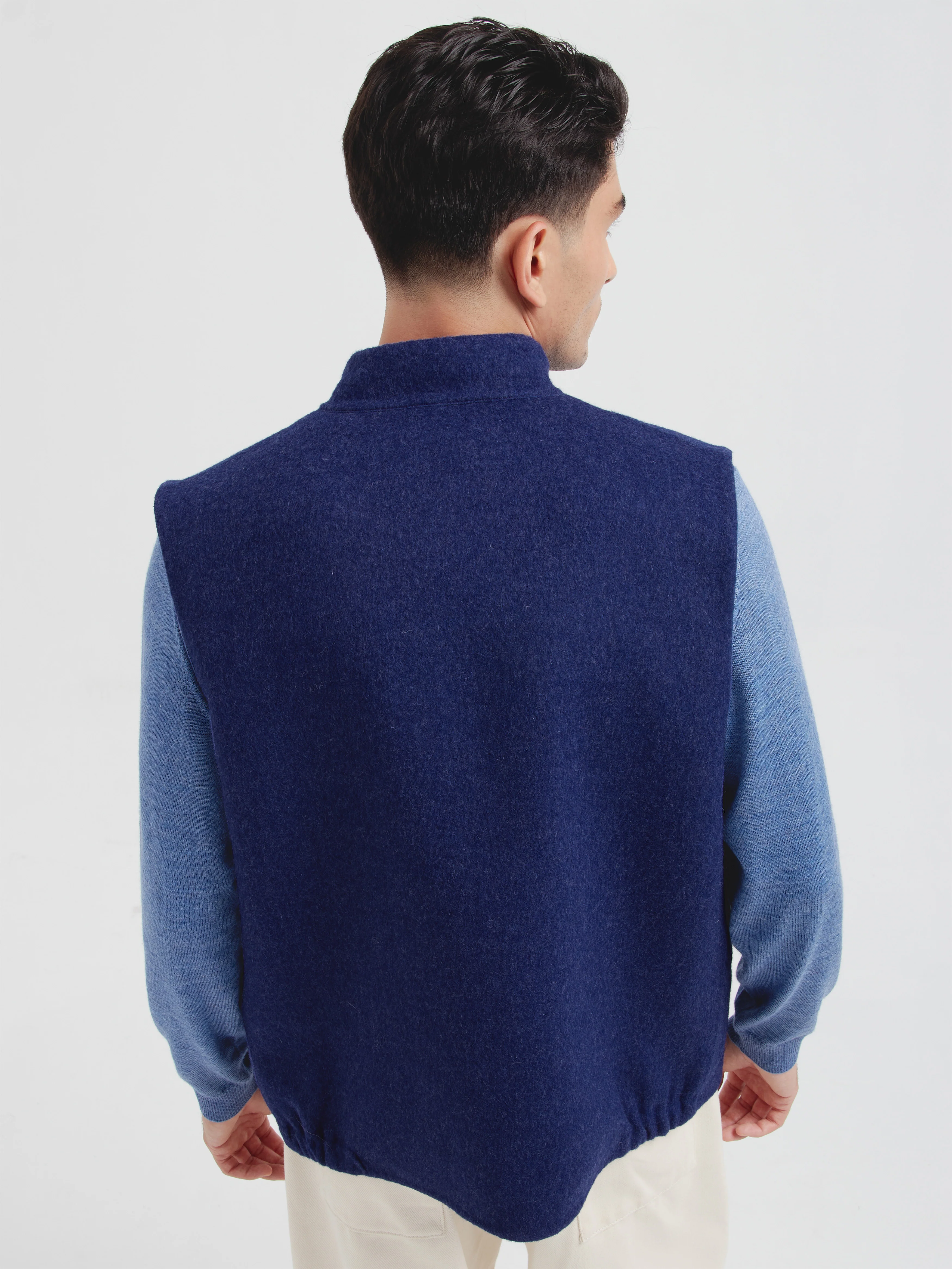 Country Vest Baby Alpaca Color Blue - Image 4