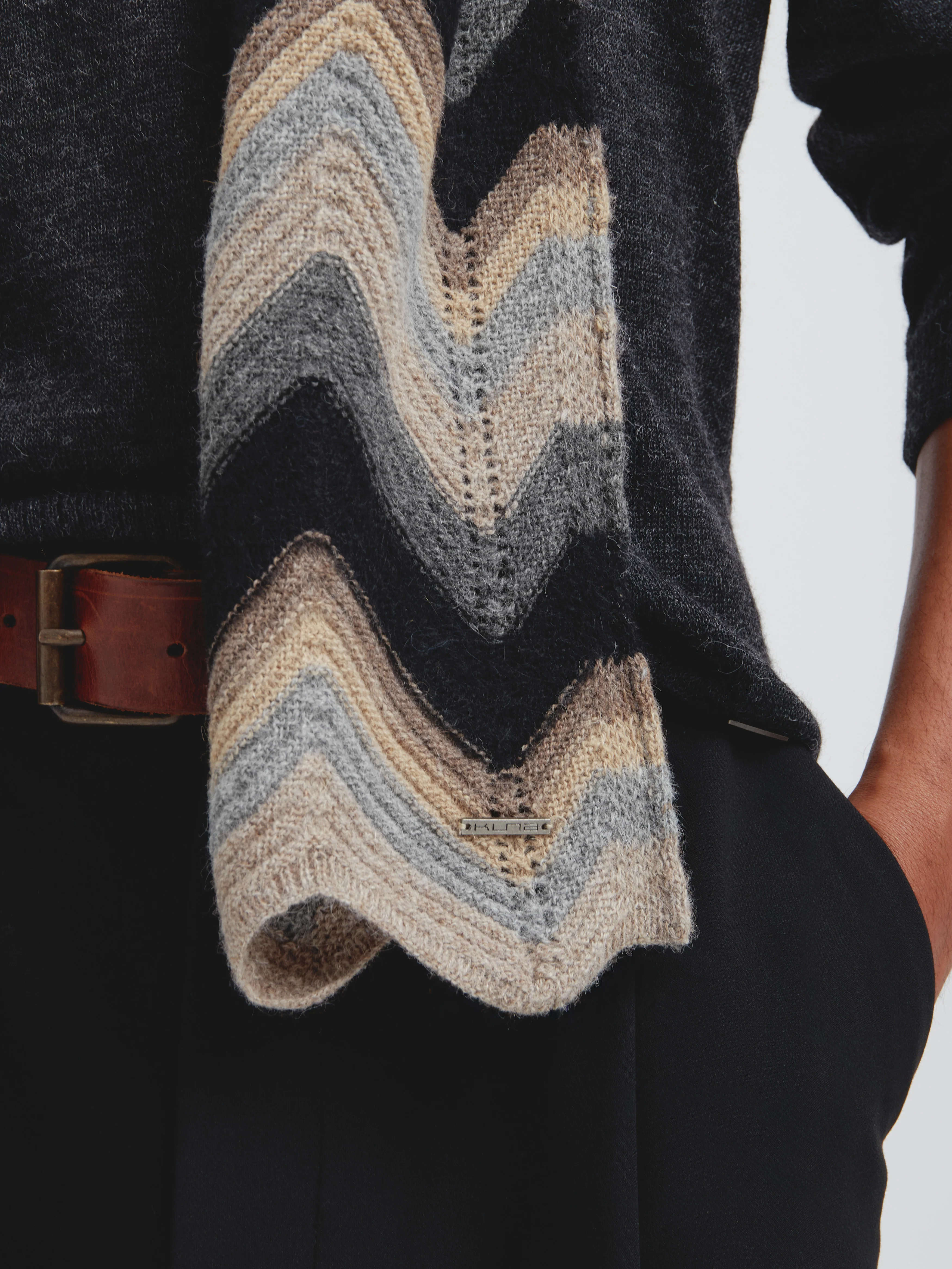 Cristal Scarf Baby Alpaca Color Beige - Image 5